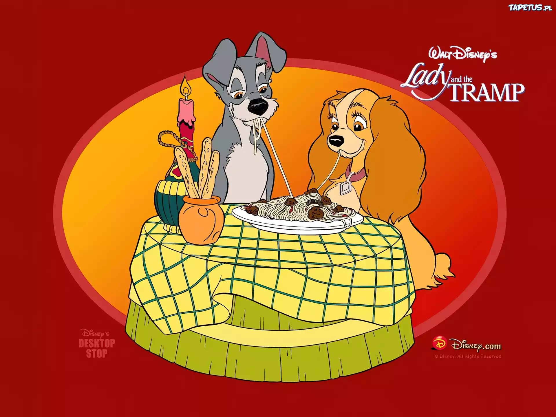 Zakochany kundel, Lady and the Tramp, spaghetti