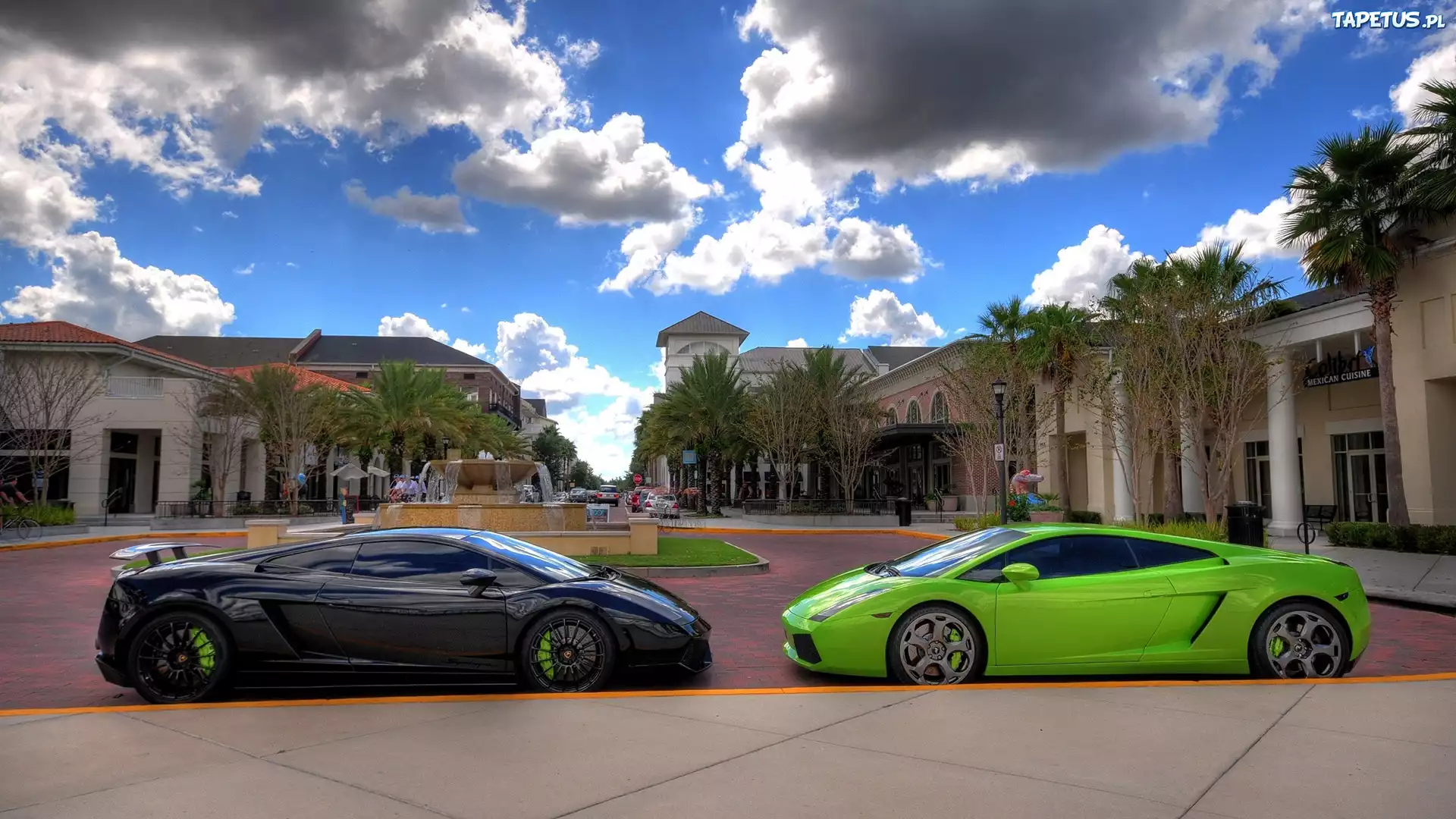 Lamborghini, Gallardo, Domy, Fontanna