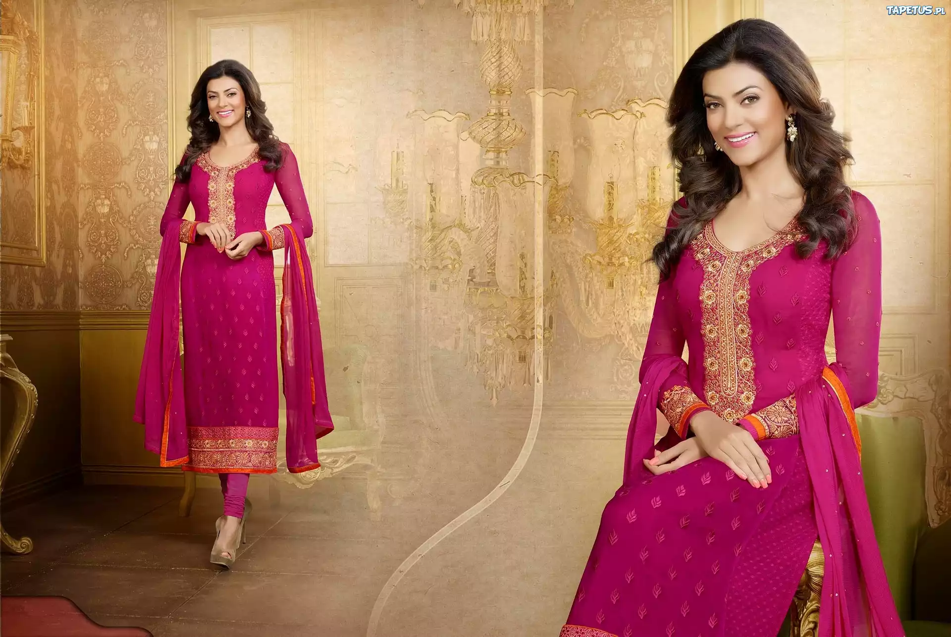 Kobieta, Aktorka, Bollywood, Strój, Salwar, Kameez