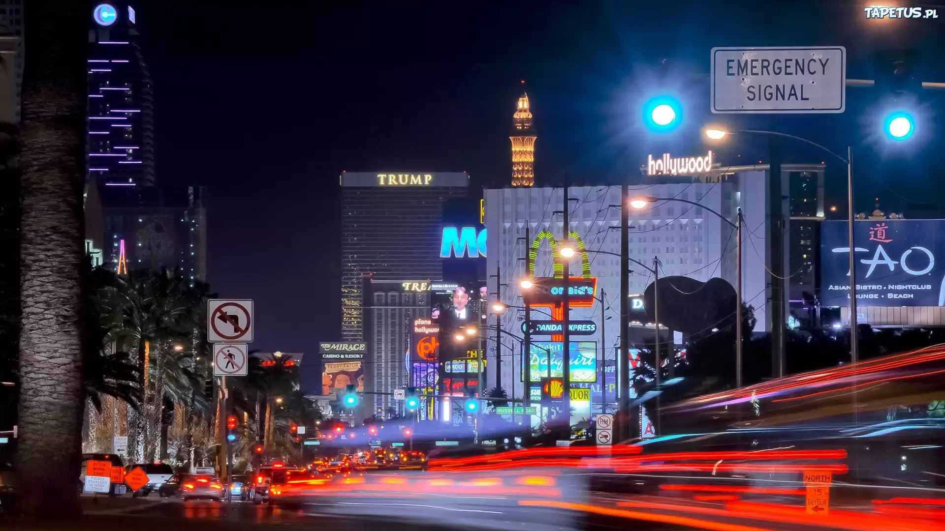 Stany Zjednoczone, Las Vegas, Ulica, Noc