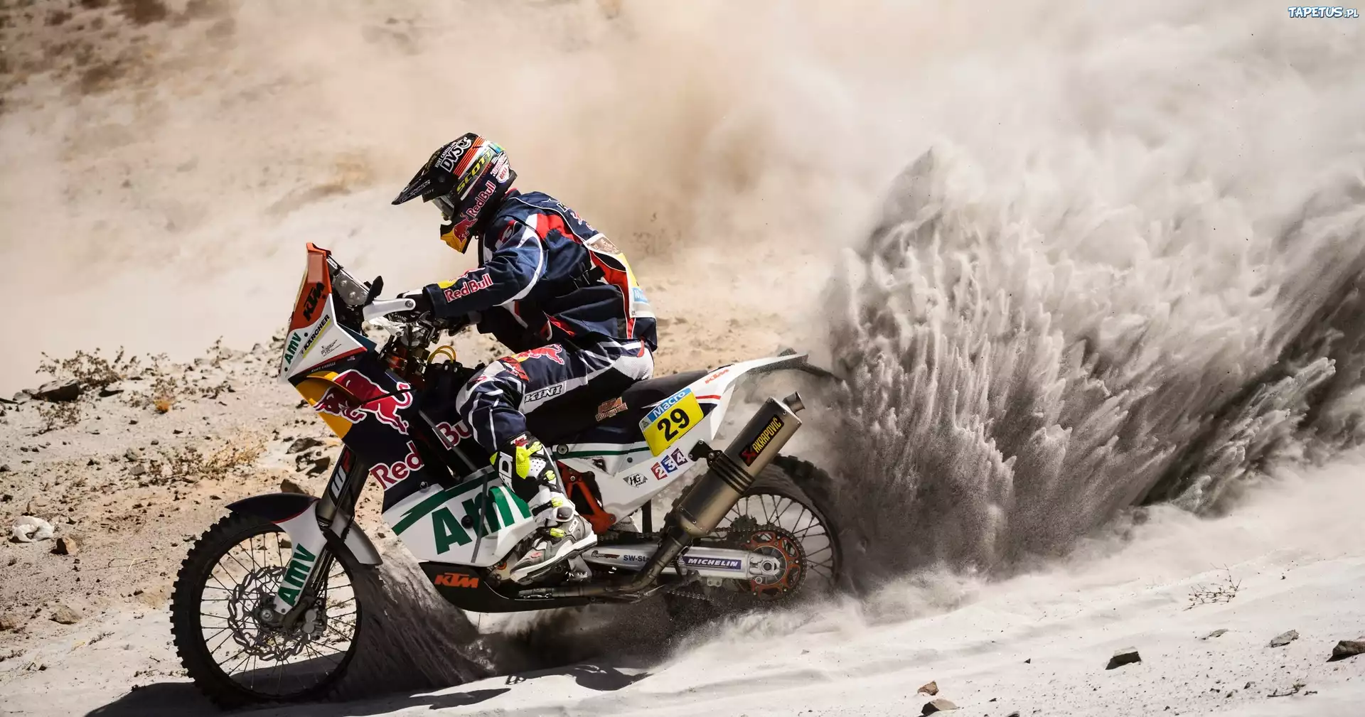 KTM, Motocyklista, Rajd, Dakar