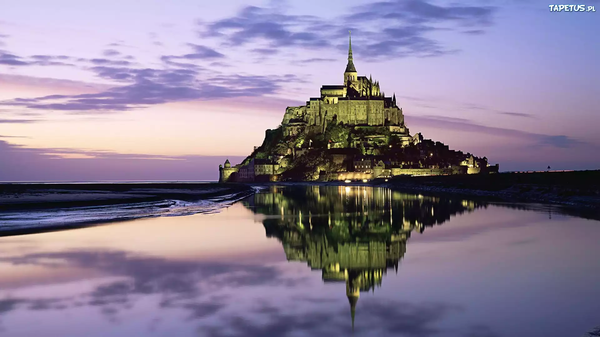 Mont-Saint-Michel, Klasztor, Wody, Odbicie