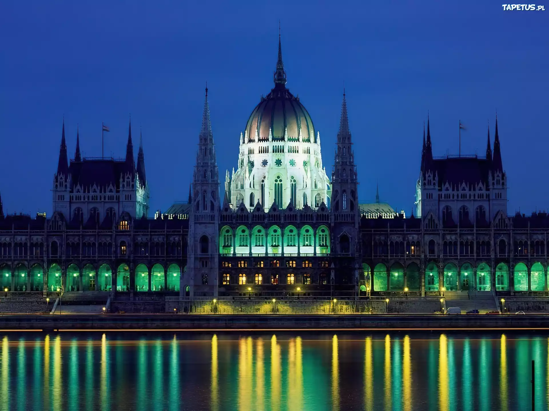 Węgry, Budapeszt, Parlament, Dunaj
