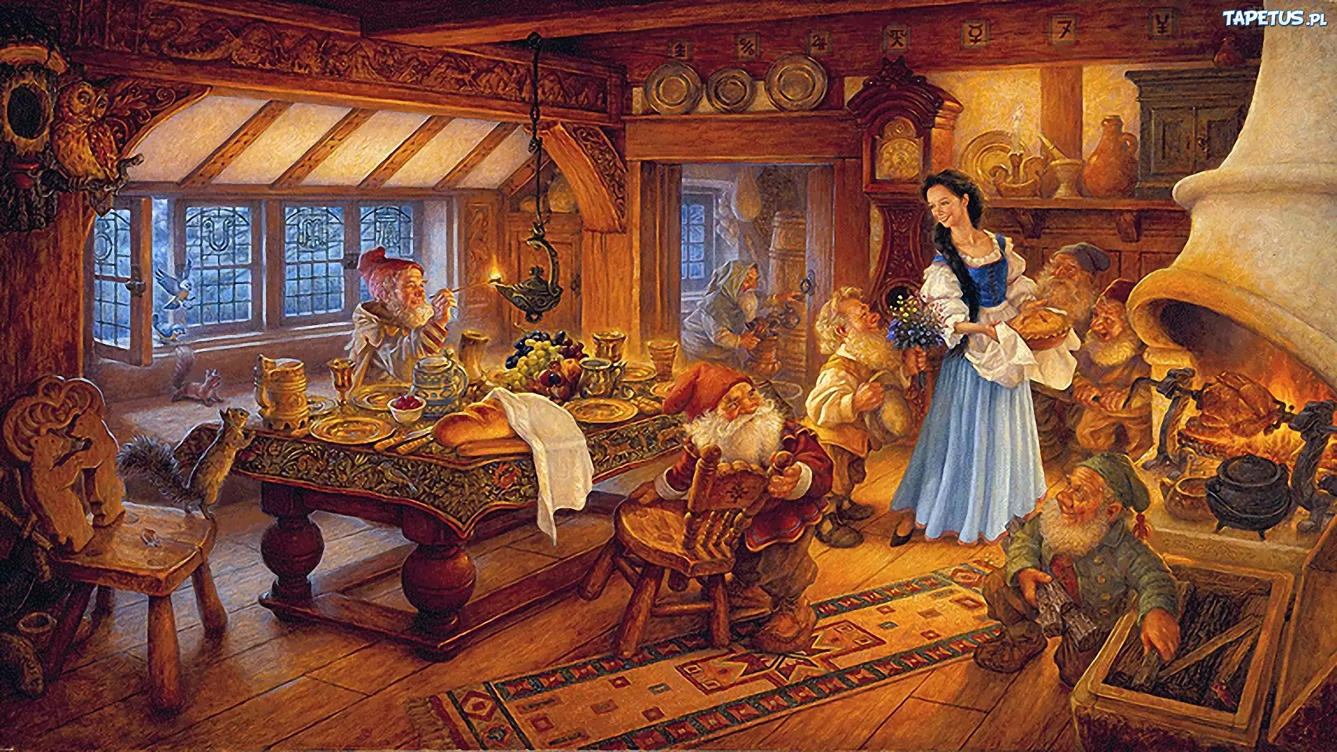 Scott Gustafson, Malarstwo, Królewna Śnieżka, Krasnolud