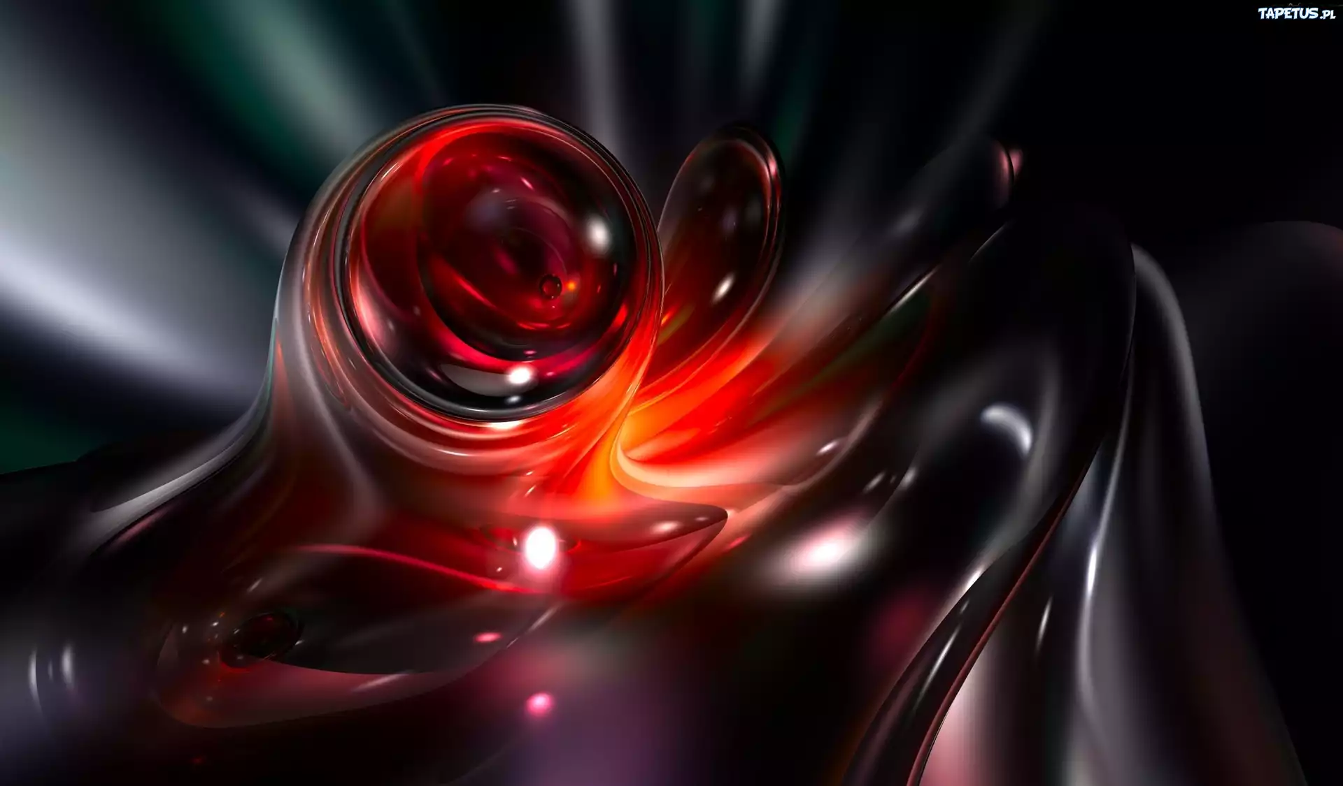 3D, Abstrakcja, Czerwona