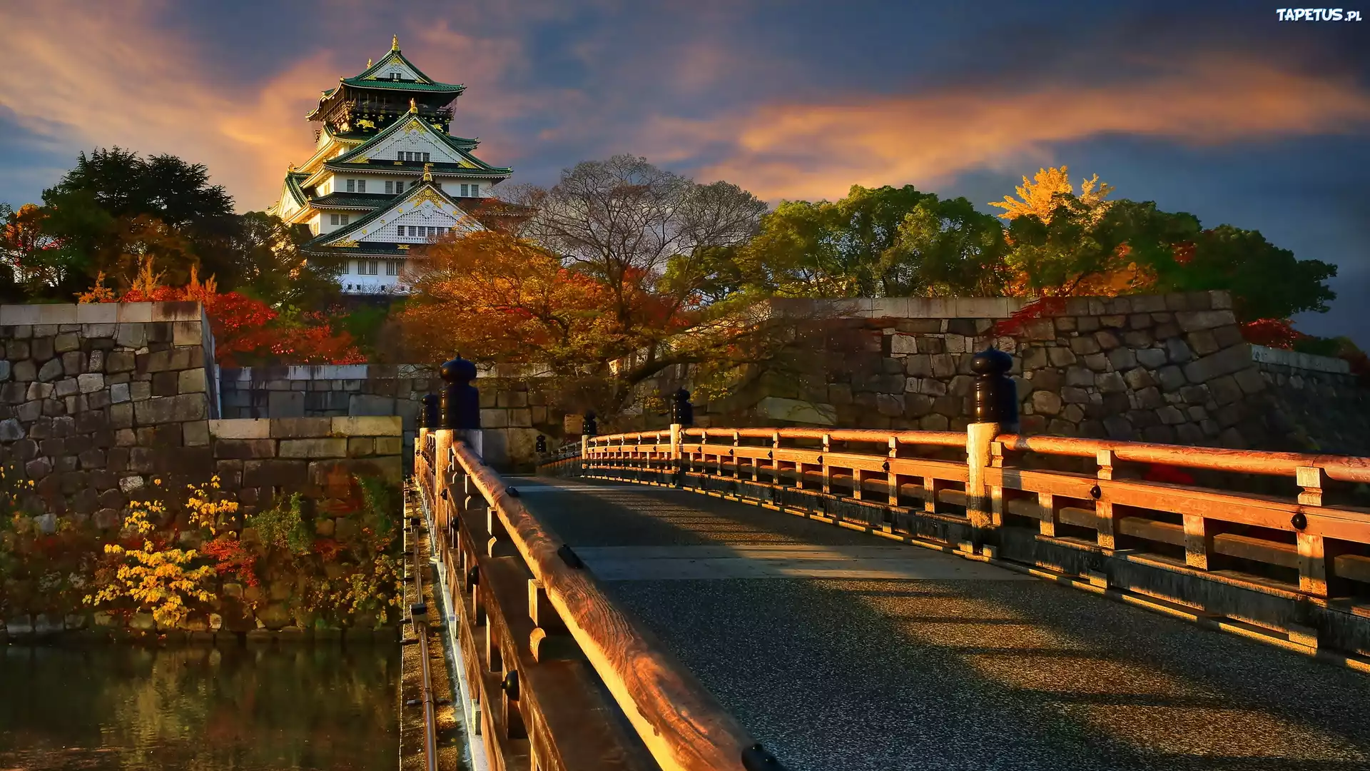 Zamek, Most, Osaka, Japonia