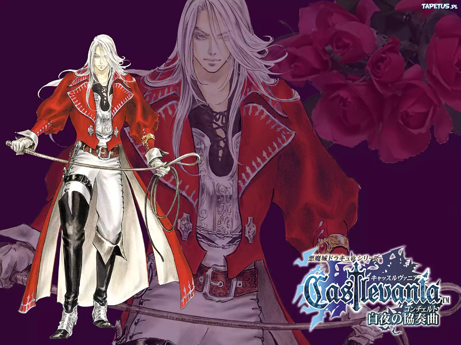 Castlevania, lasso, napis, szata, róże
