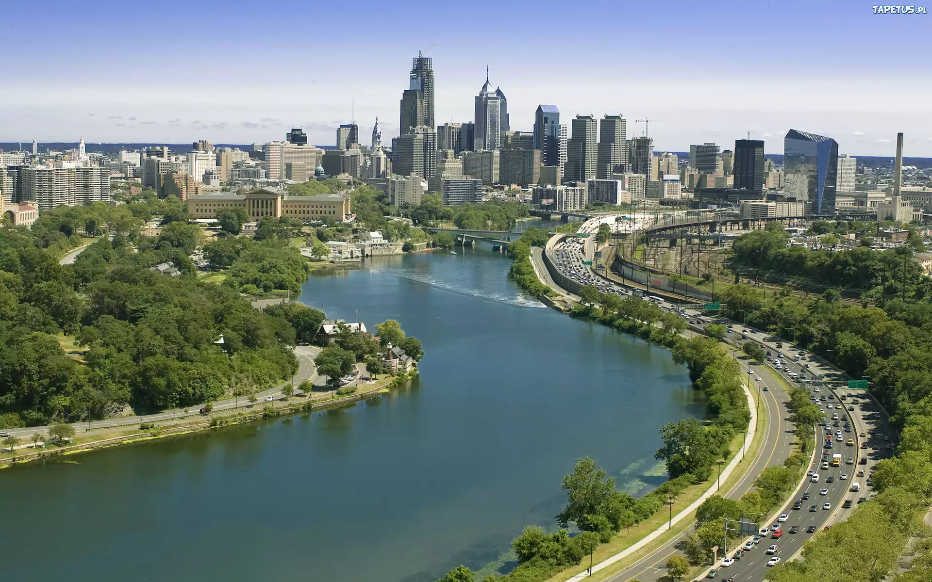 Philadelphia, Rzeka, Stany Zjednoczone, Rzeka, Z lotu ptaka