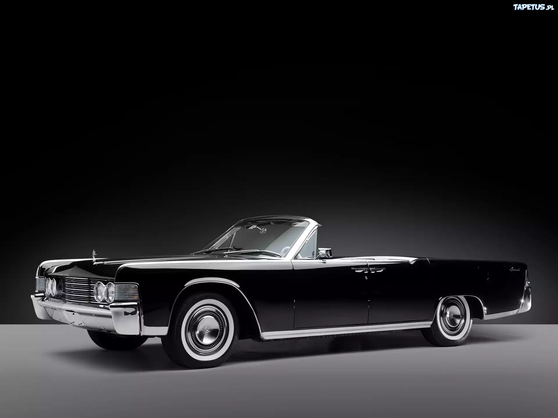 Zabytkowe, Lincoln 1965, Cadilac, Czarno-białe
