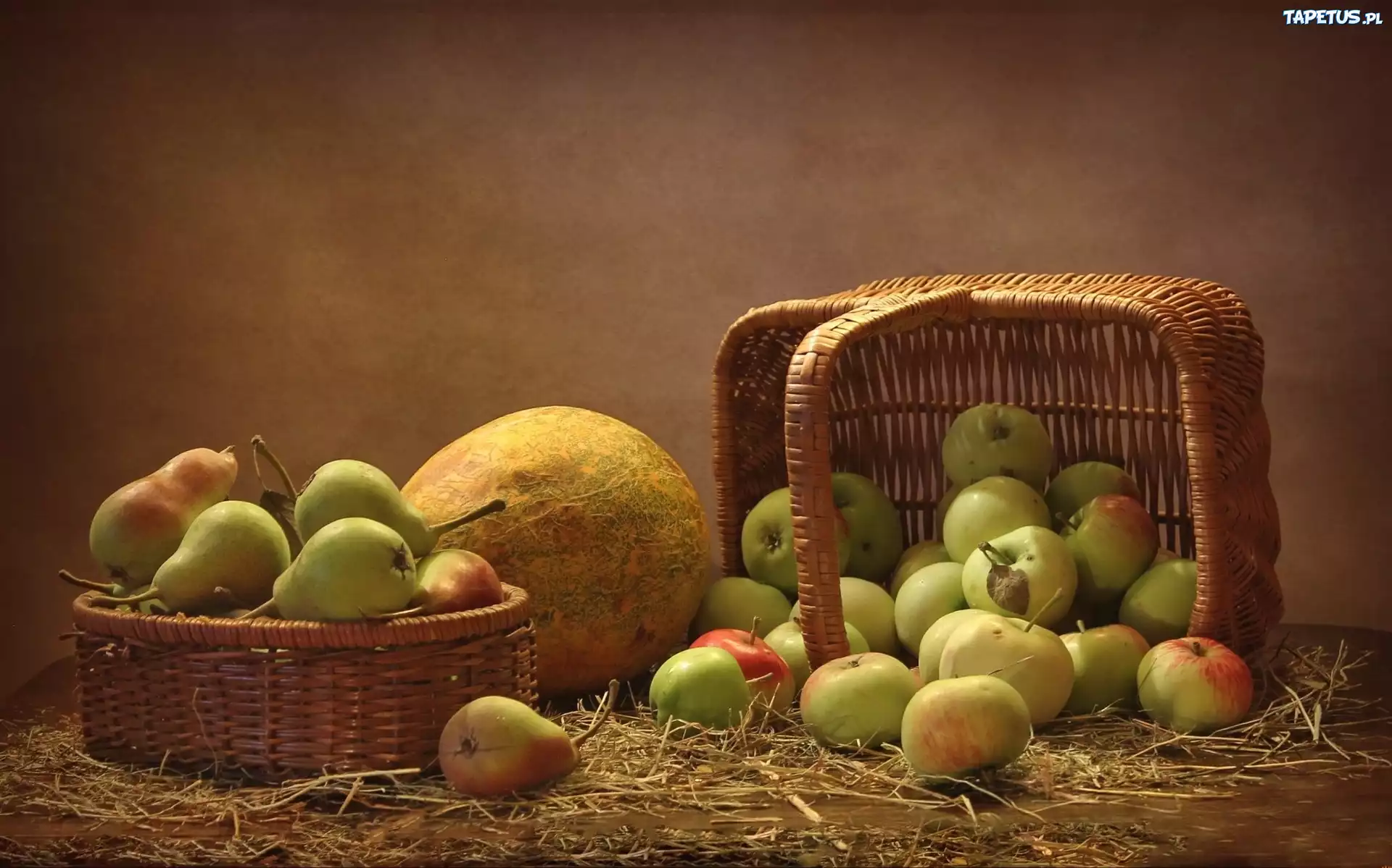 Owoce, Jablka, Gruszki, Melon