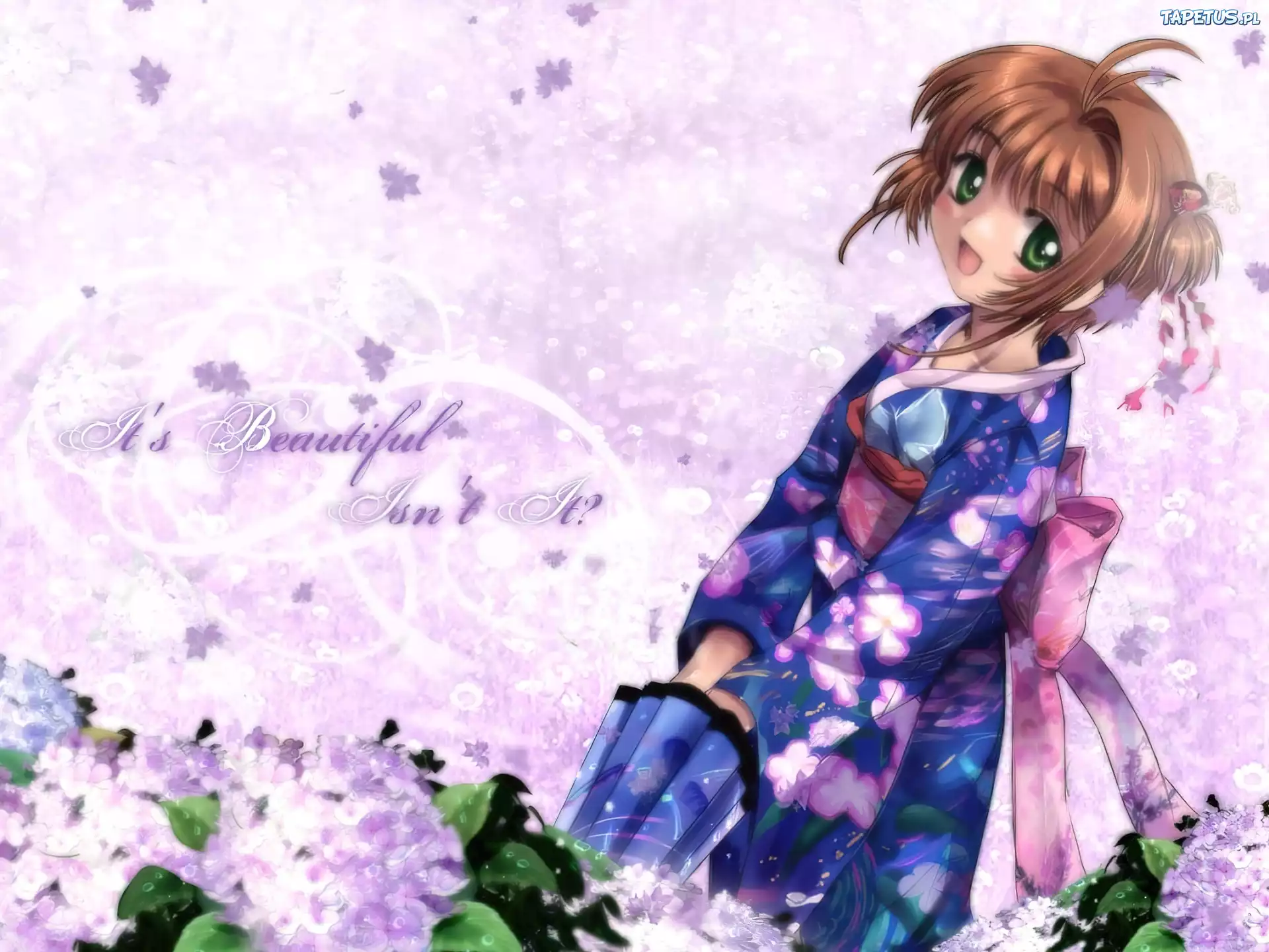Cardcaptor Sakura, kobieta, kimono, tekst