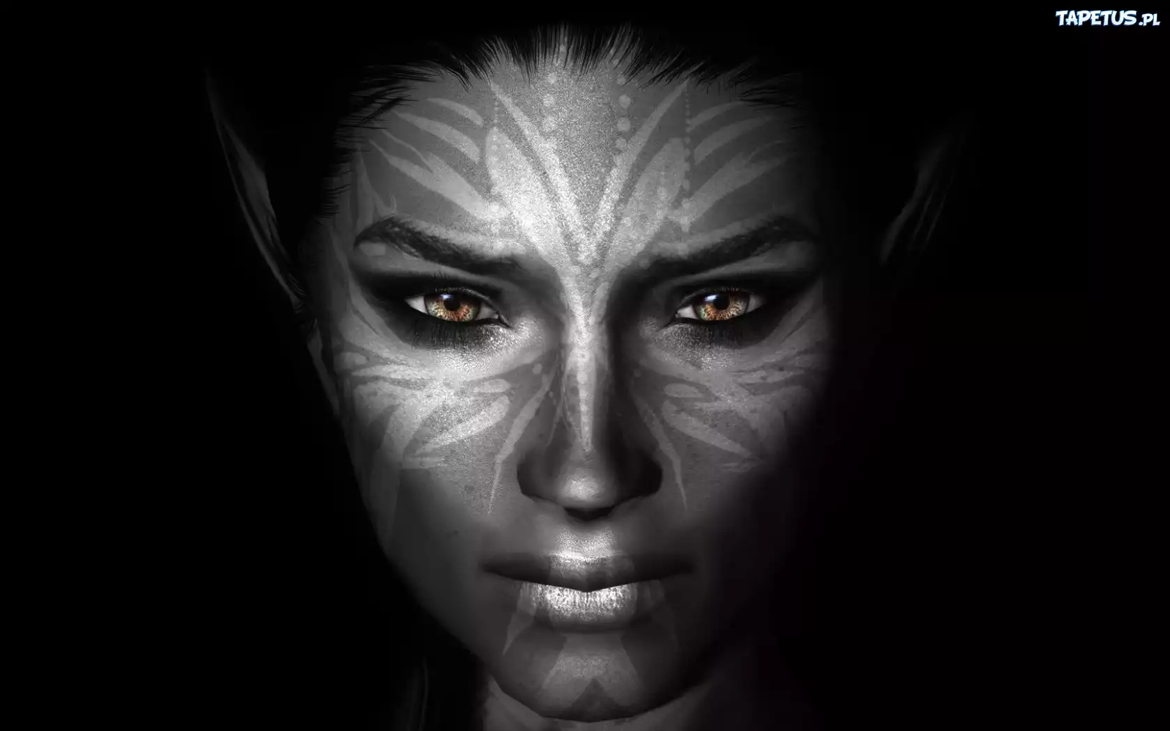 Kobieta, Elf, Makijaż, Fantasy