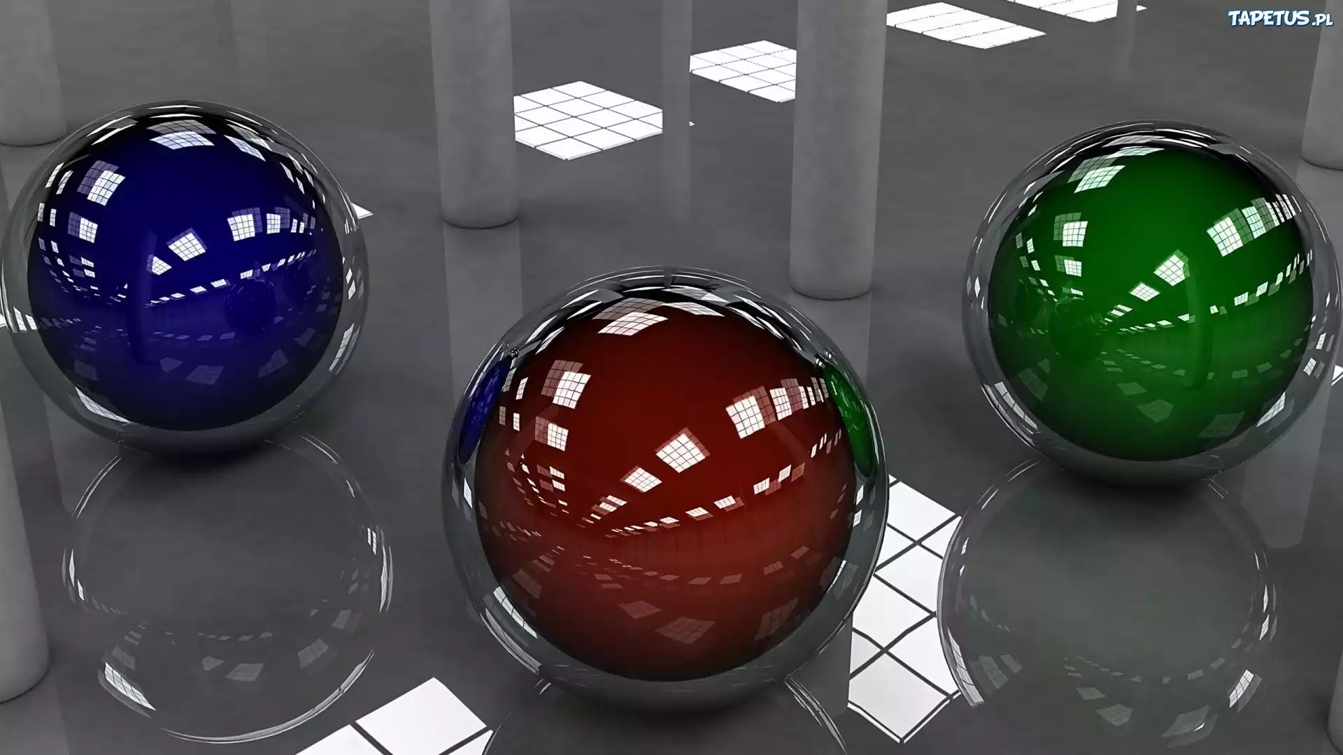 Kolorowe, Kule, Grafika, 3D