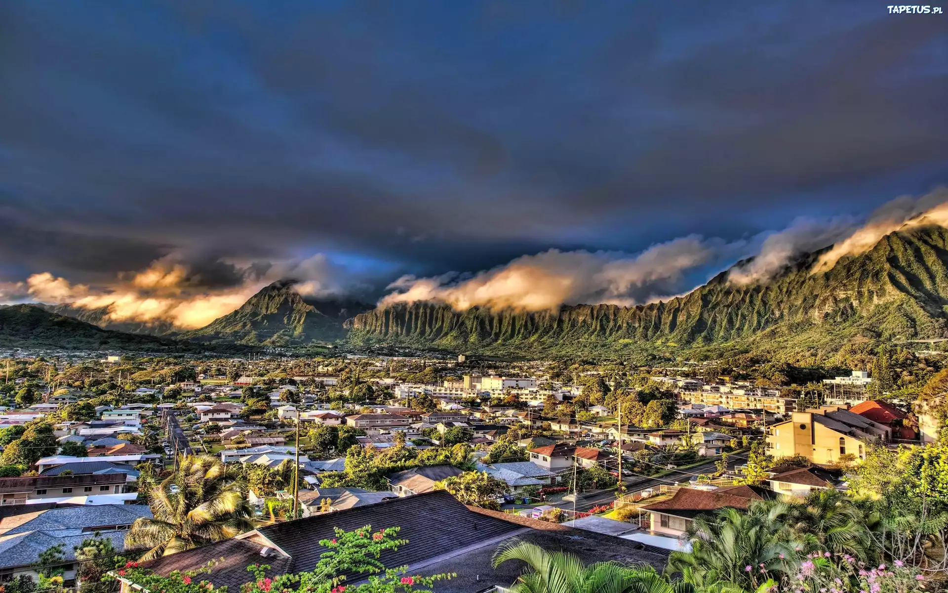 Stany Zjednoczone, Hawaje, Kaneohe, Miasto, Góry