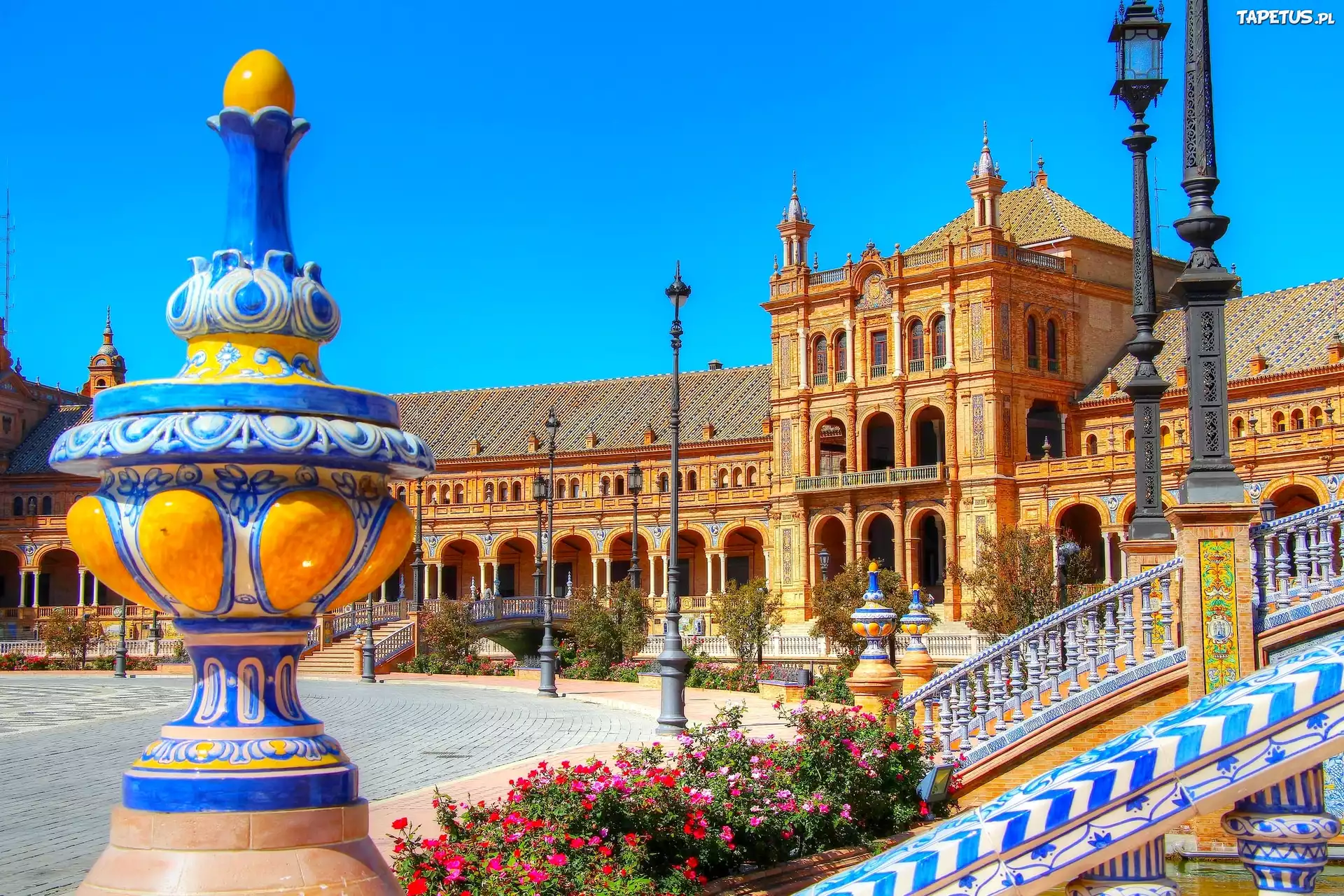 Sewilla, Hiszpania, Plaza de España, Pałac
