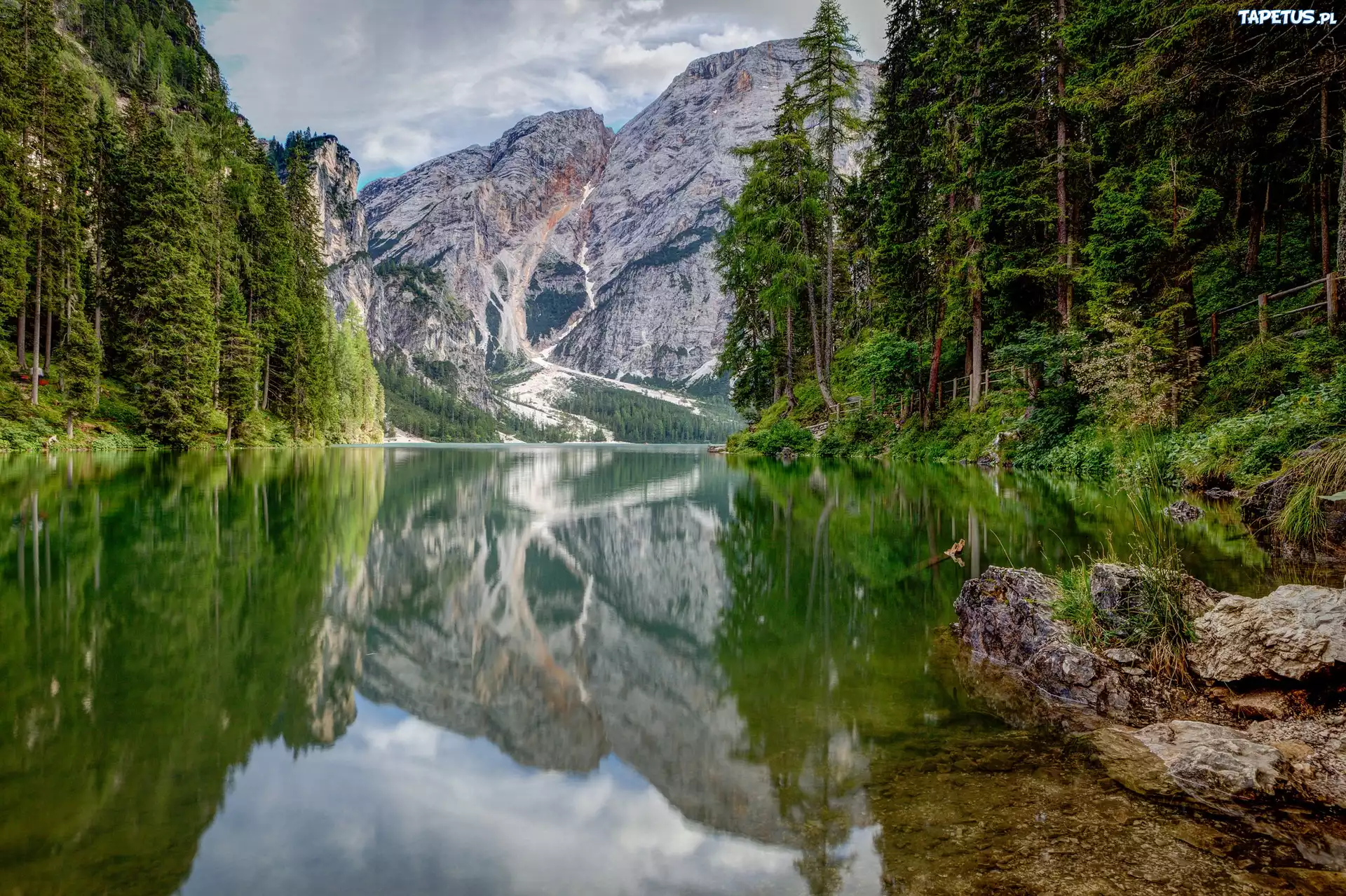 Góry, Jezioro, Las, Skały