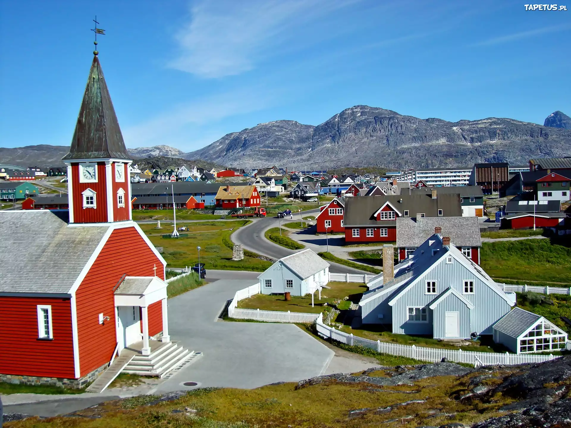 Grenlandia, Nuuk, Panorama, Miasteczka