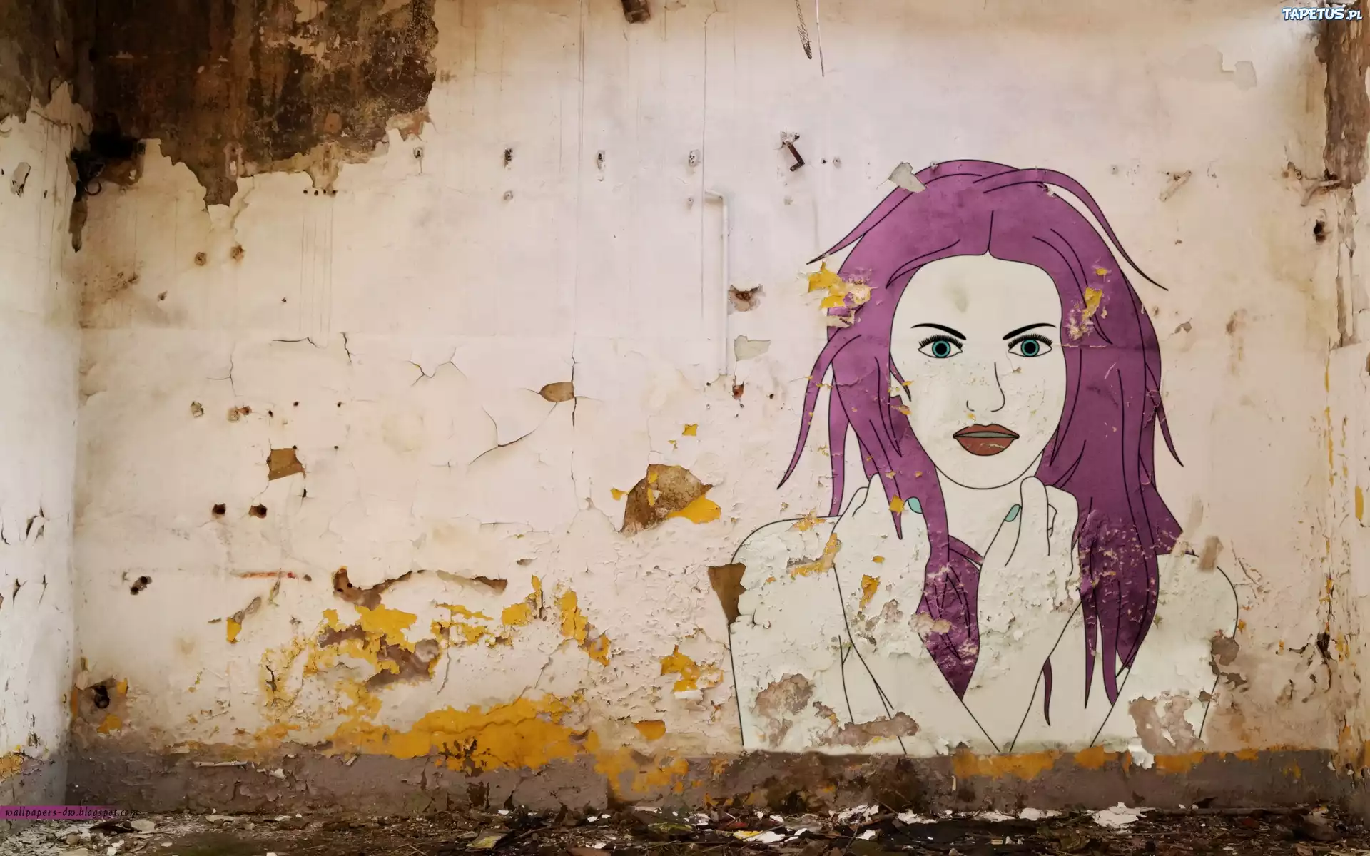 Ściana, Graffiti, Kobieta