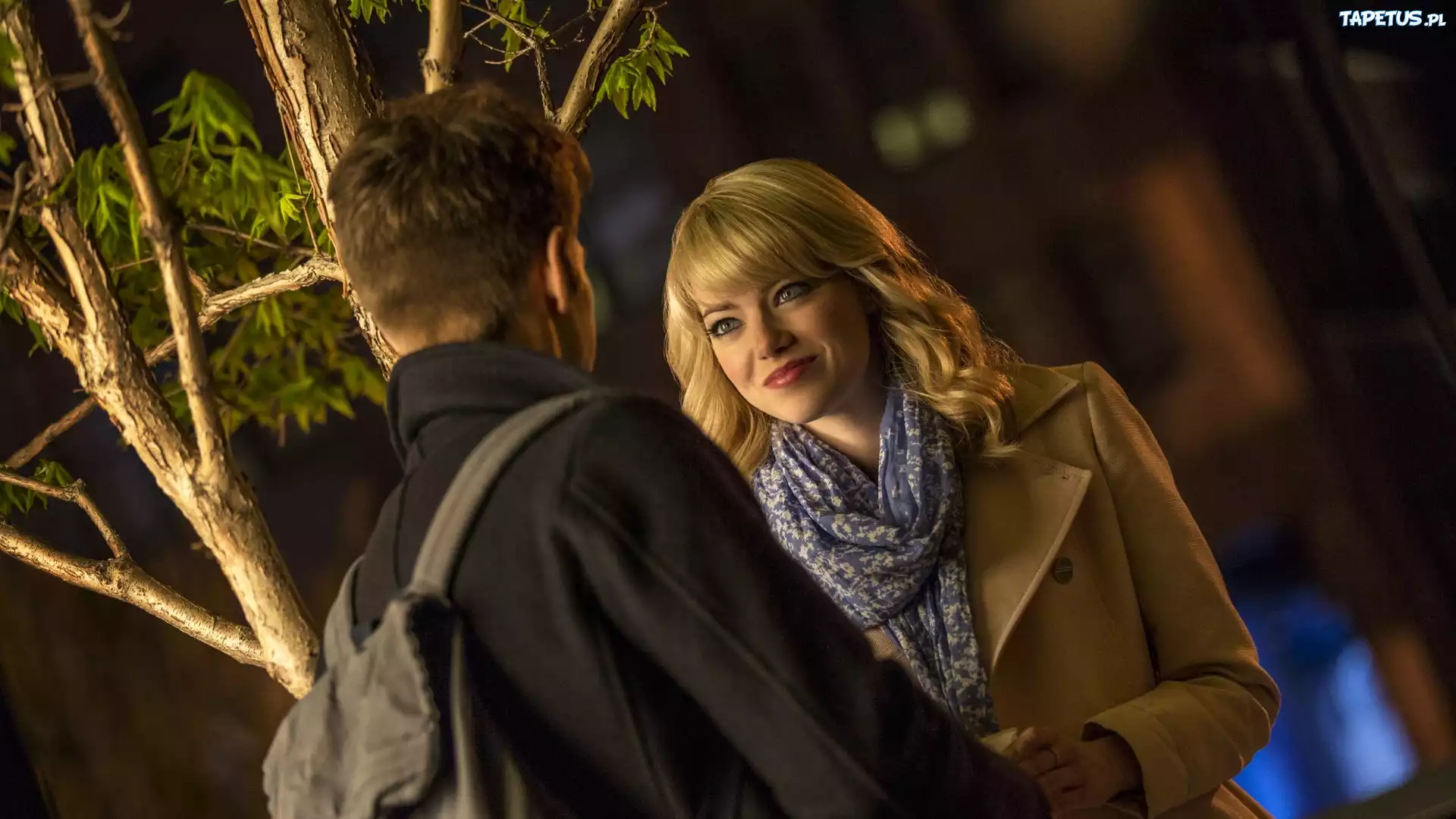 Kobieta, Emma Stone, Mężczyzna, Makijaż, Rozmowa