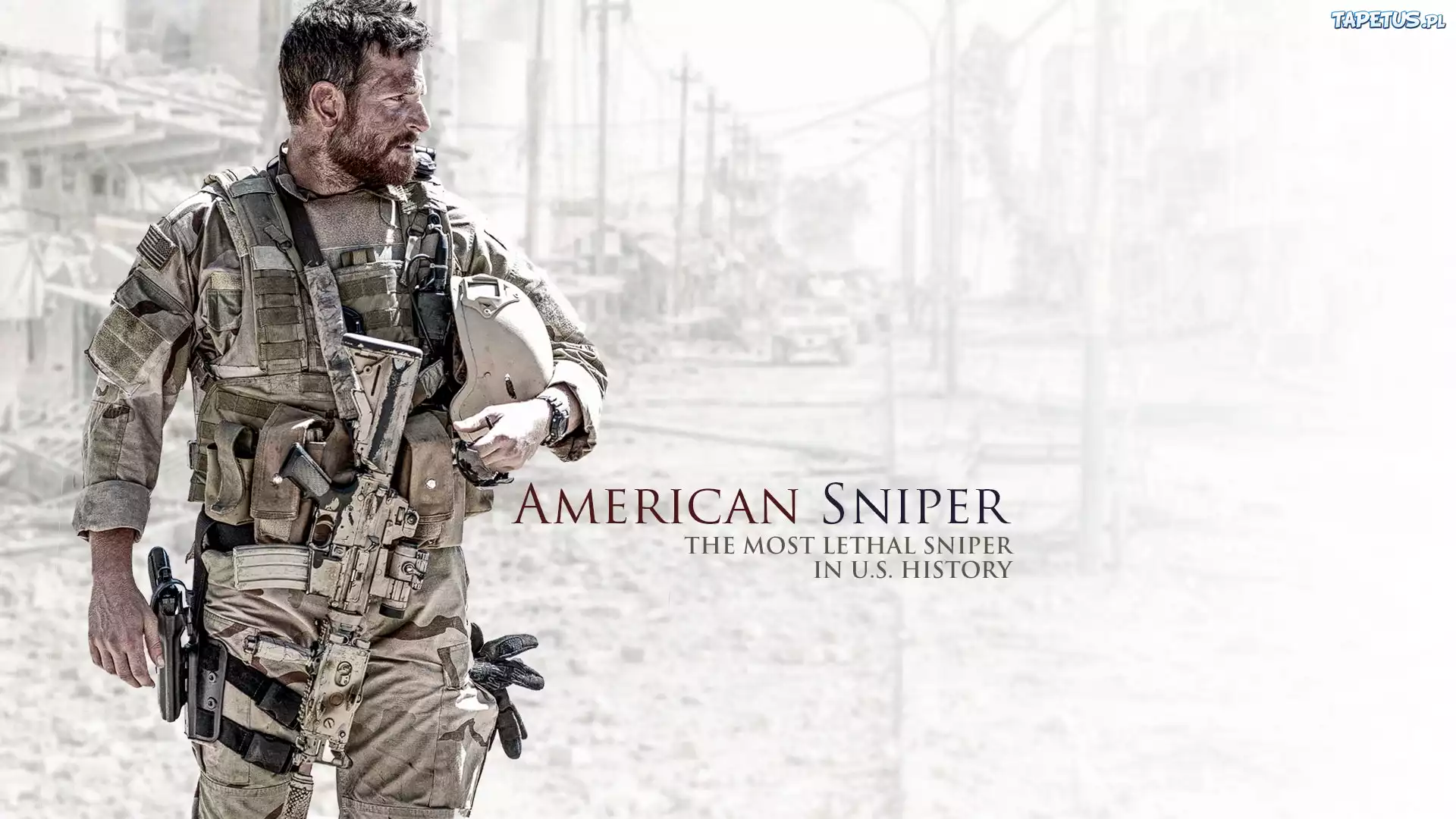 American Sniper, Film, Aktor, Bradley Cooper, Żołnierz, Mundur, Broń