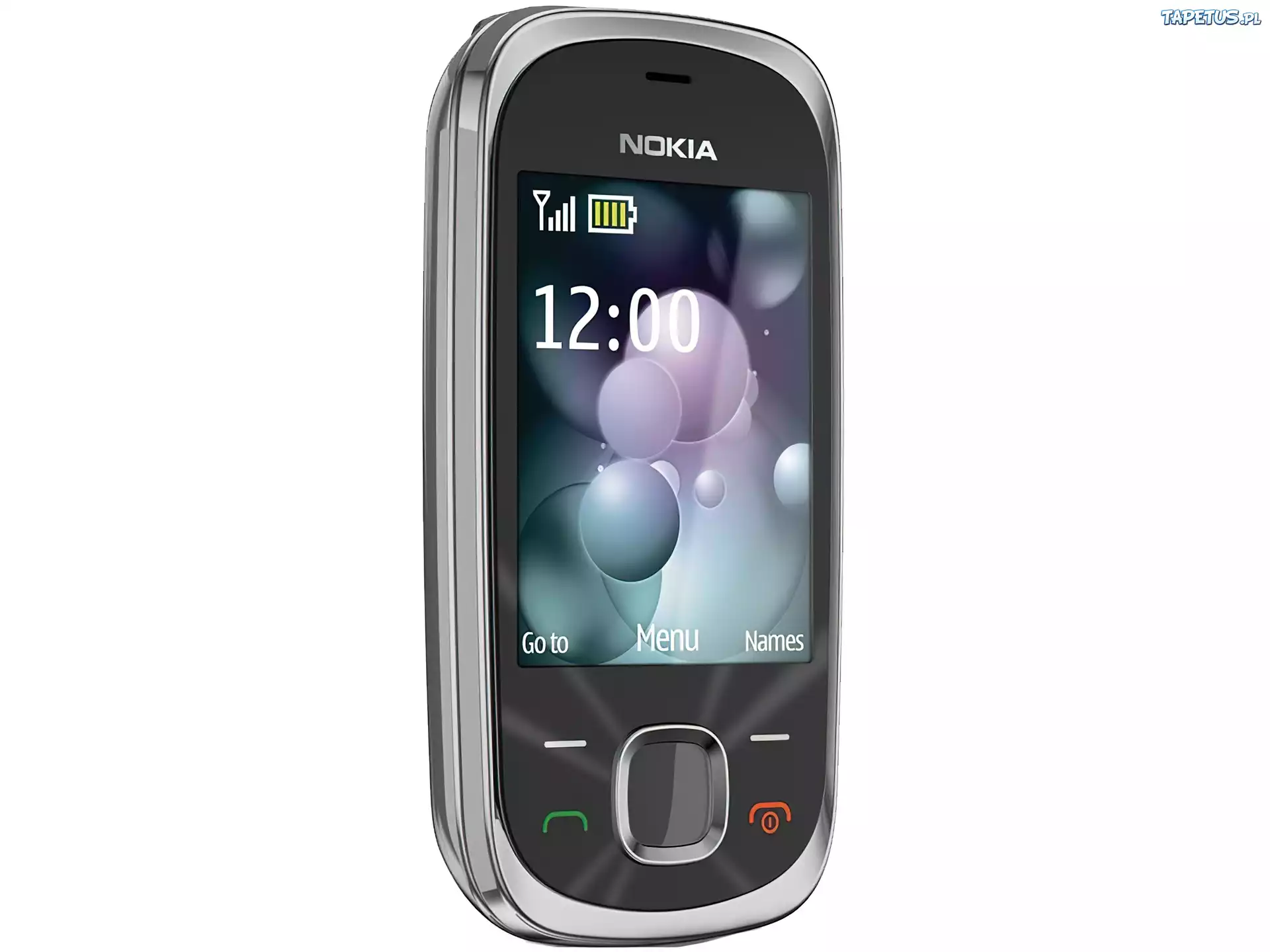 Nokia 7230, Czarna, Srebrna, Rozsuwana