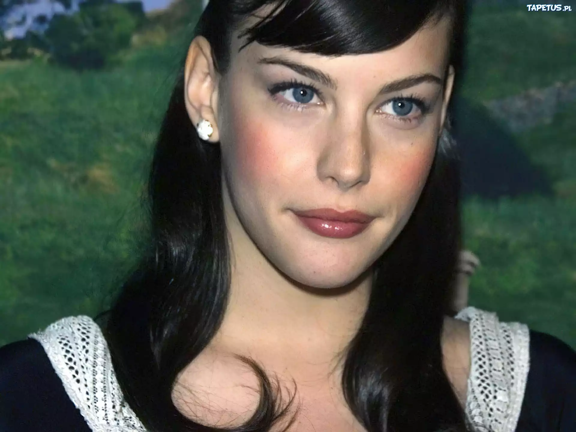 Liv Tyler, Niebieskie, Oczy, Czarne Włosy