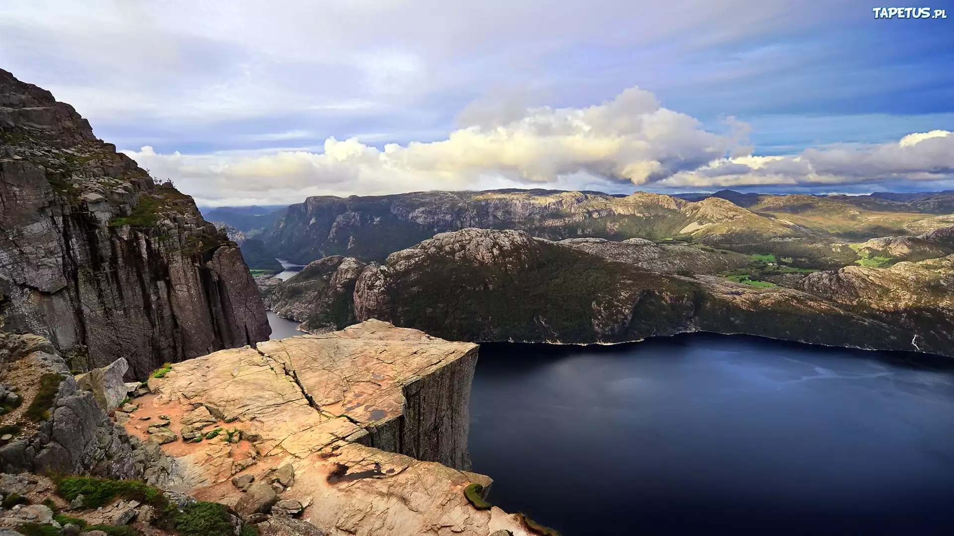 Jezioro, Klif, Preikestolen, Norwegia