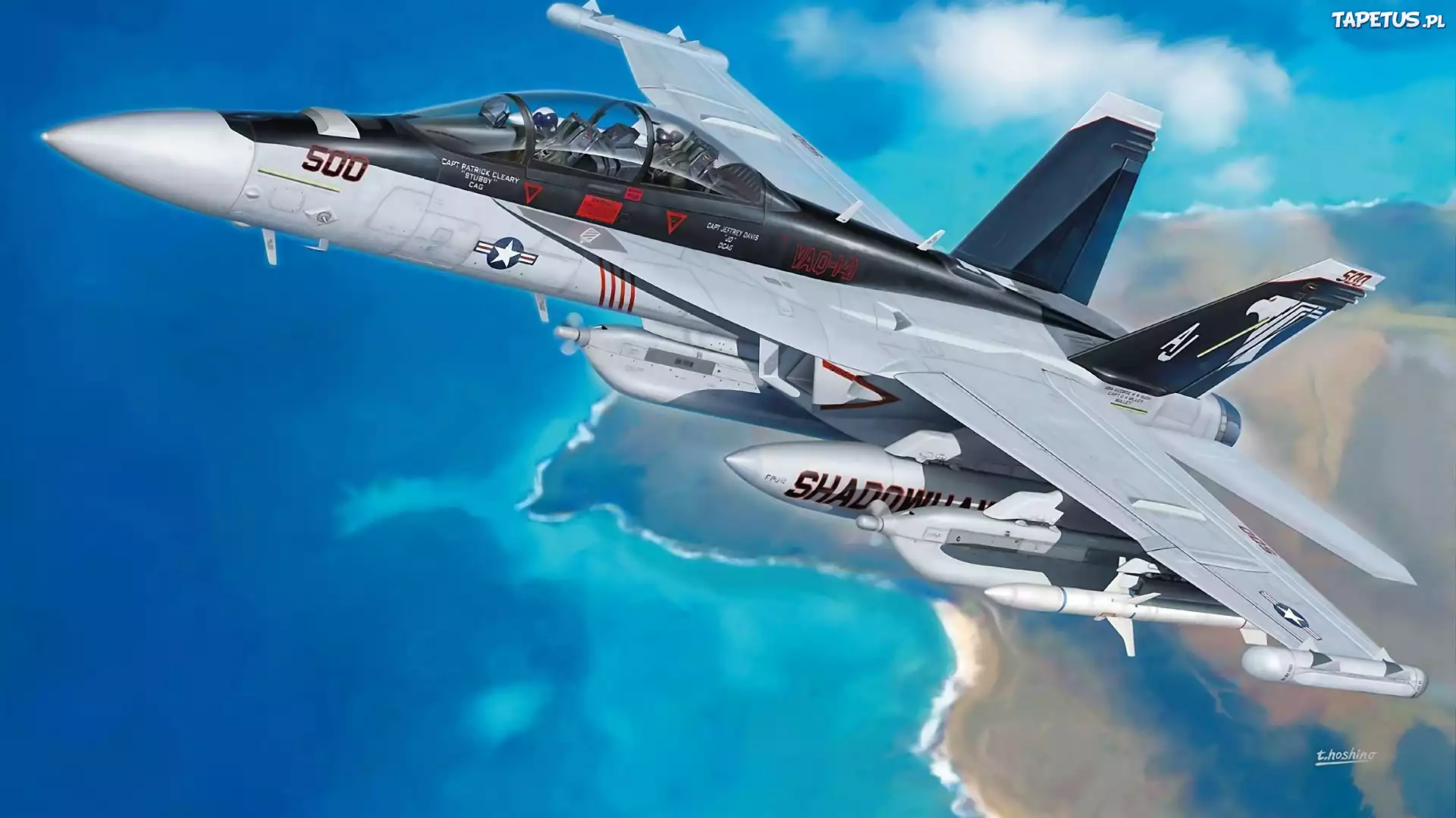 Airplane, Boeing, EA-18, Chmury