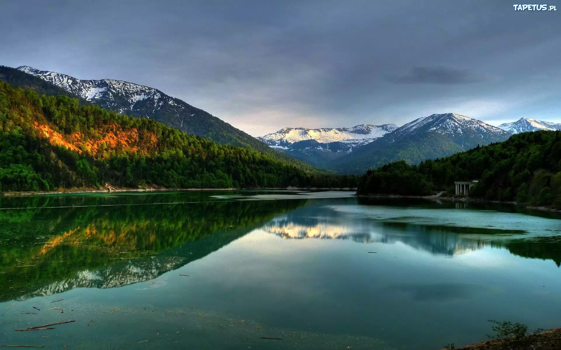 Góry Las, Jezioro, Sylvenstein, Niemcy