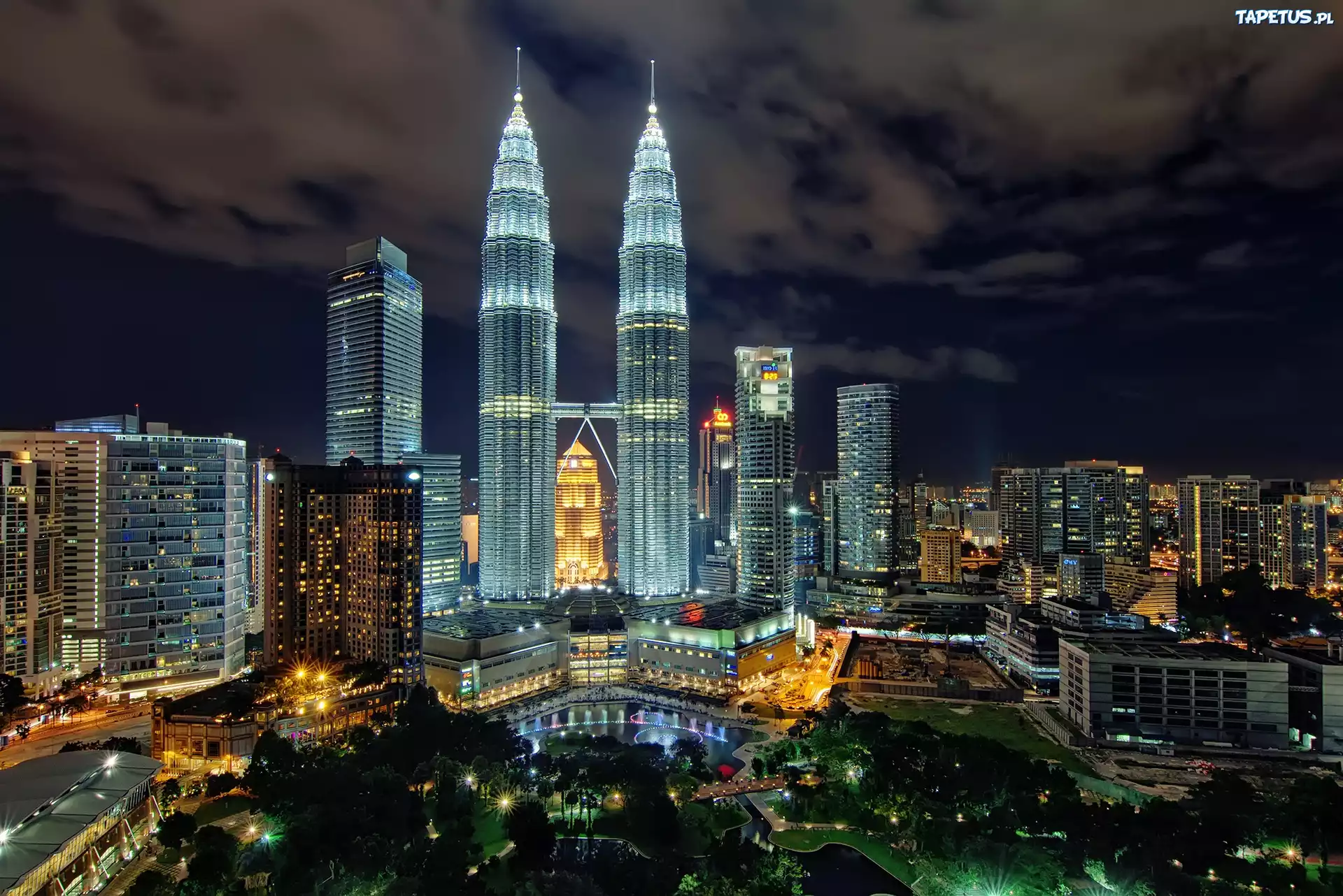 Malezja, Kuala Lumpur, Miasto, Noc