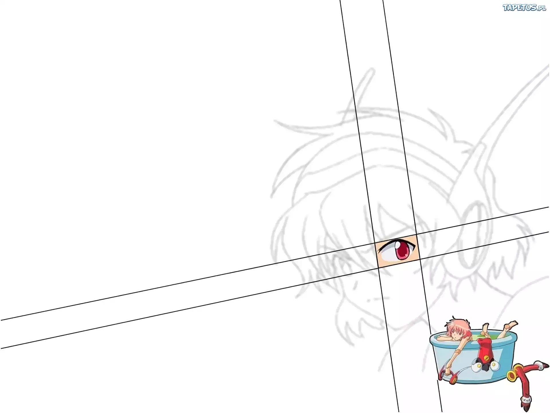 Angelic Layer, twarz, oko, basen