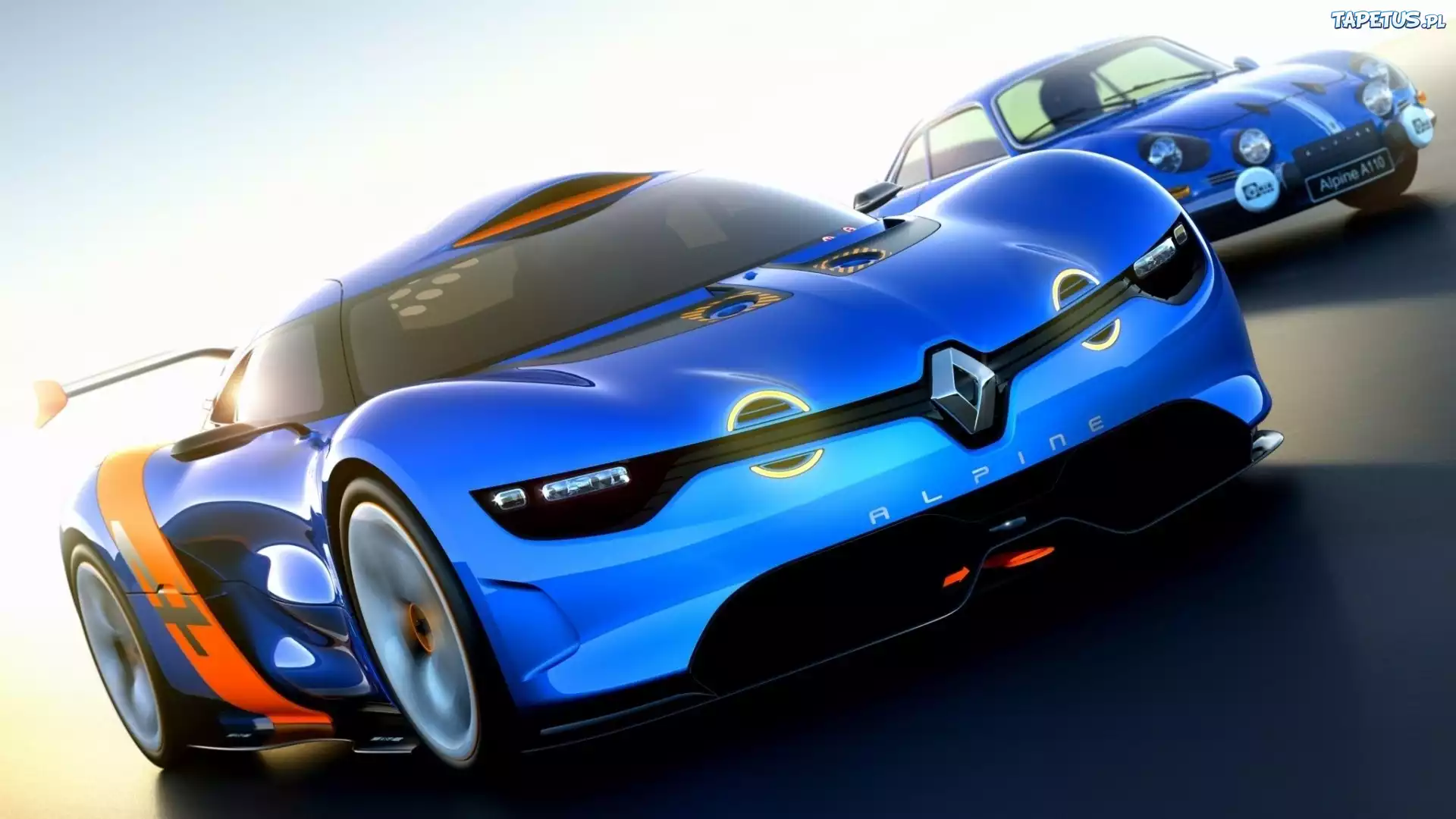 Dwa, Niebieskie, Auta, Renault, Alpine, A-110-50, A-110