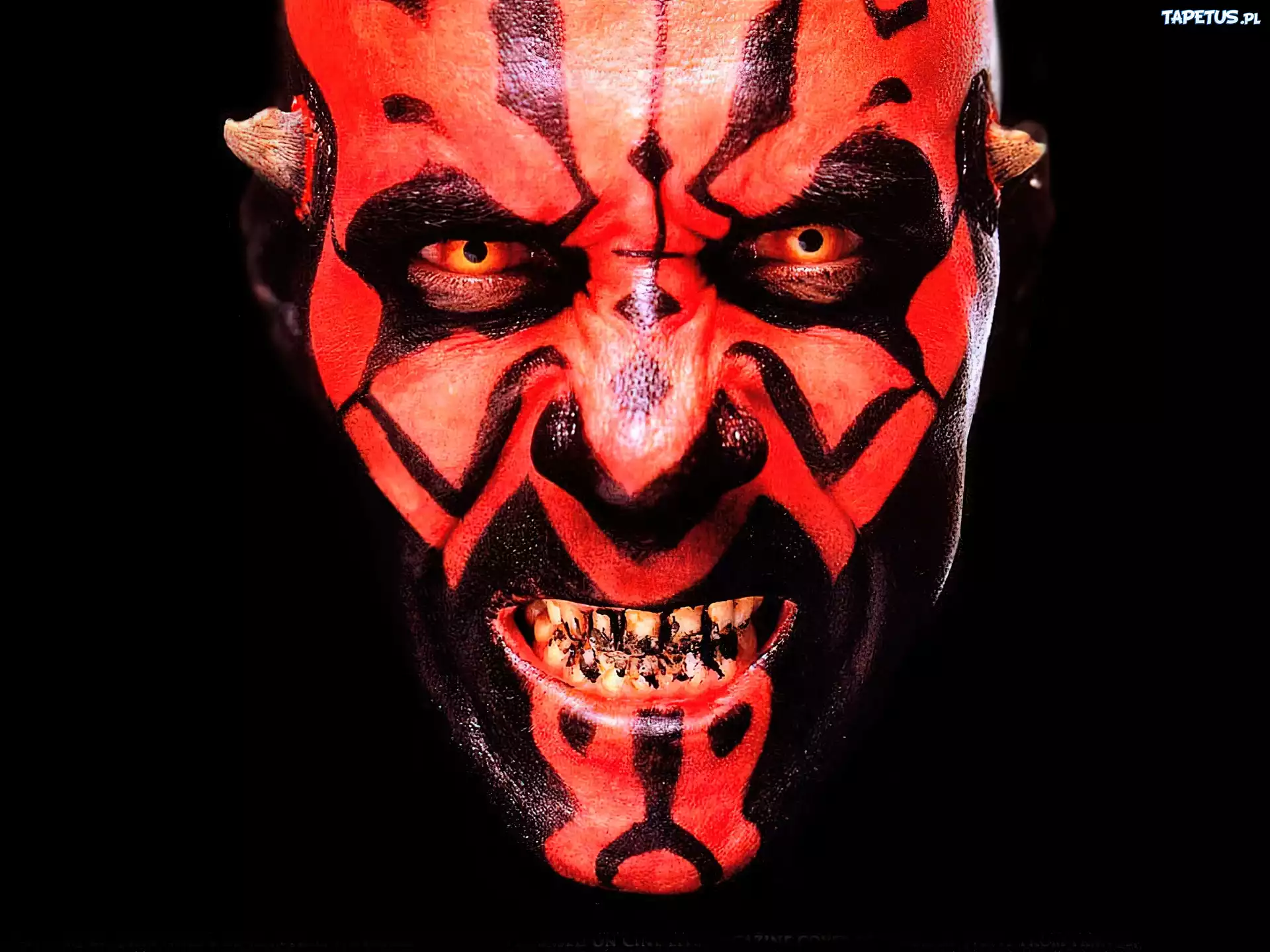 Star Wars, zęby, Darth Maul, głowa