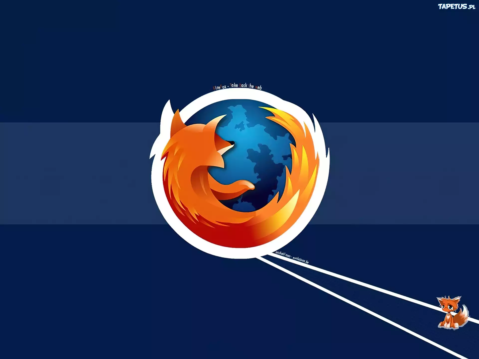 przeglądarka, lis, grafika, ziemia, FireFox