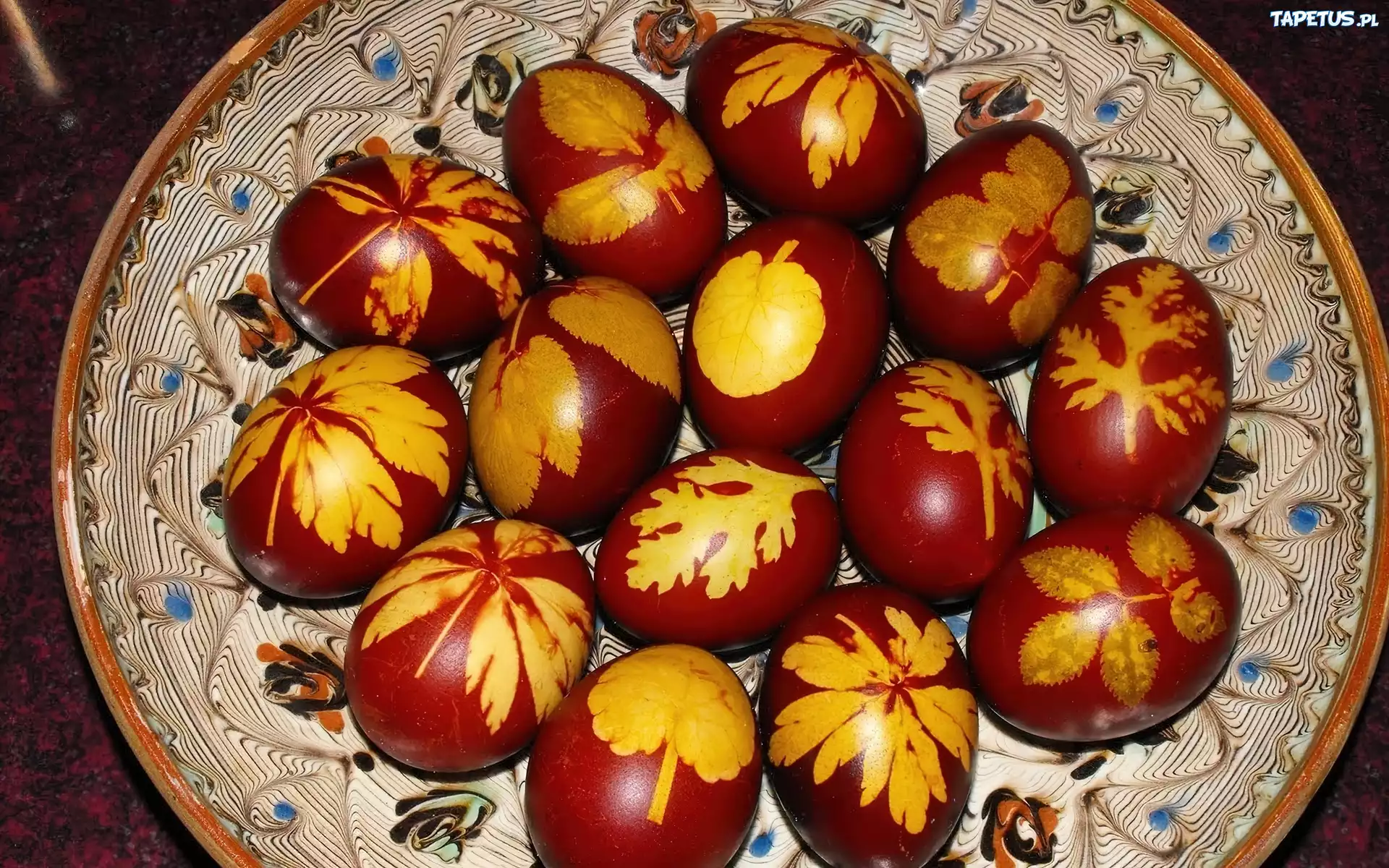 Pisanki, Talerz