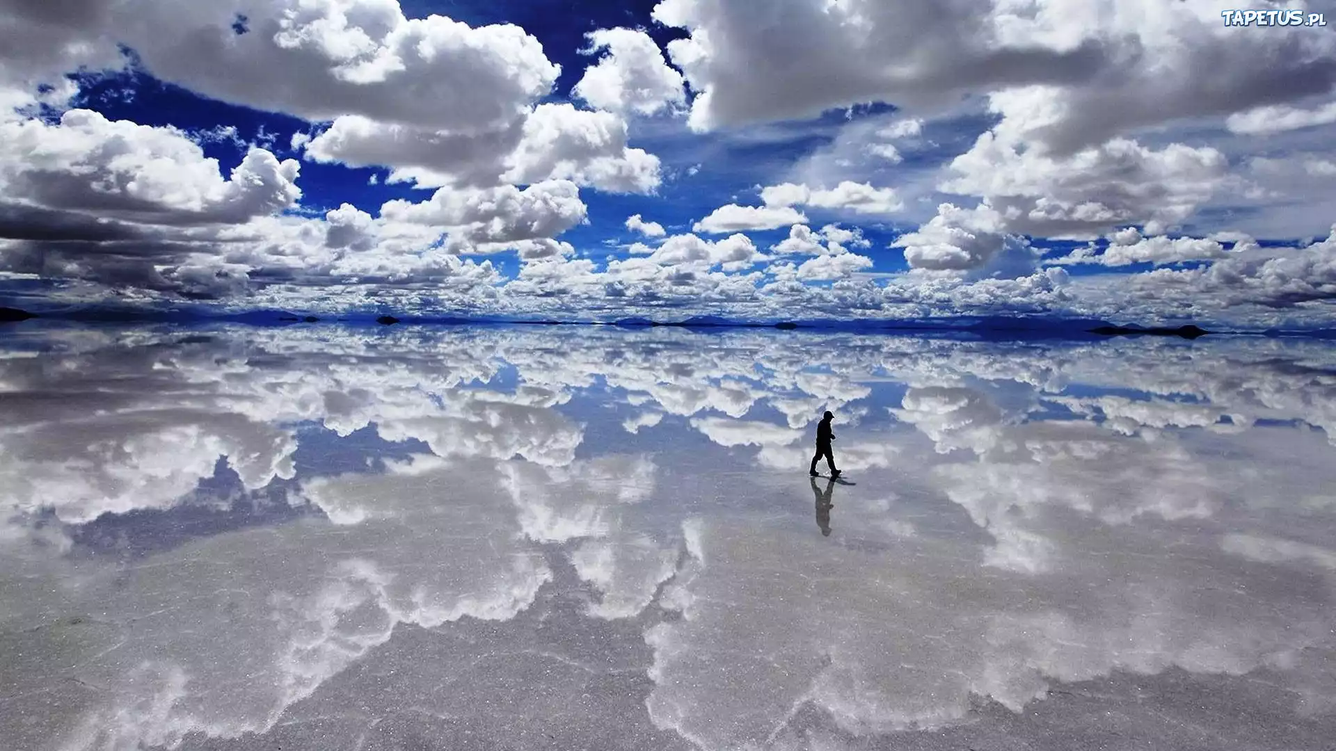 Boliwia, Solnisko, Salar de Uyuni, Człowiek, Odbicie