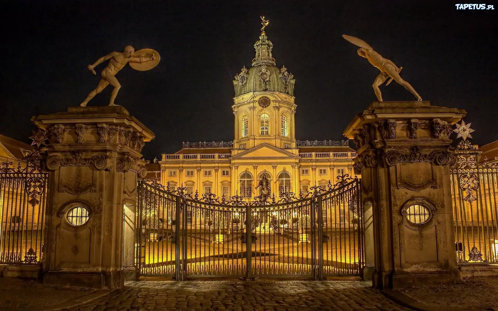 Pałac, Charlottenburg, Berlin, Nocą