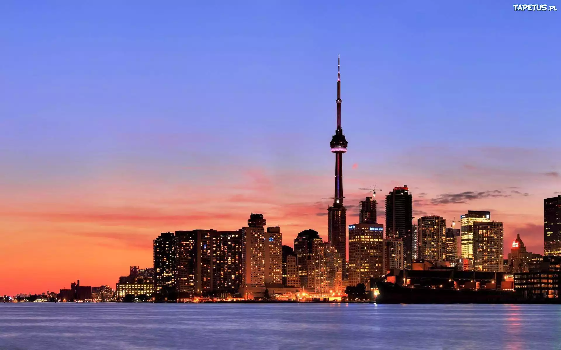 Toronto, Kanada, Drapacze Chmur, Miasto nocą