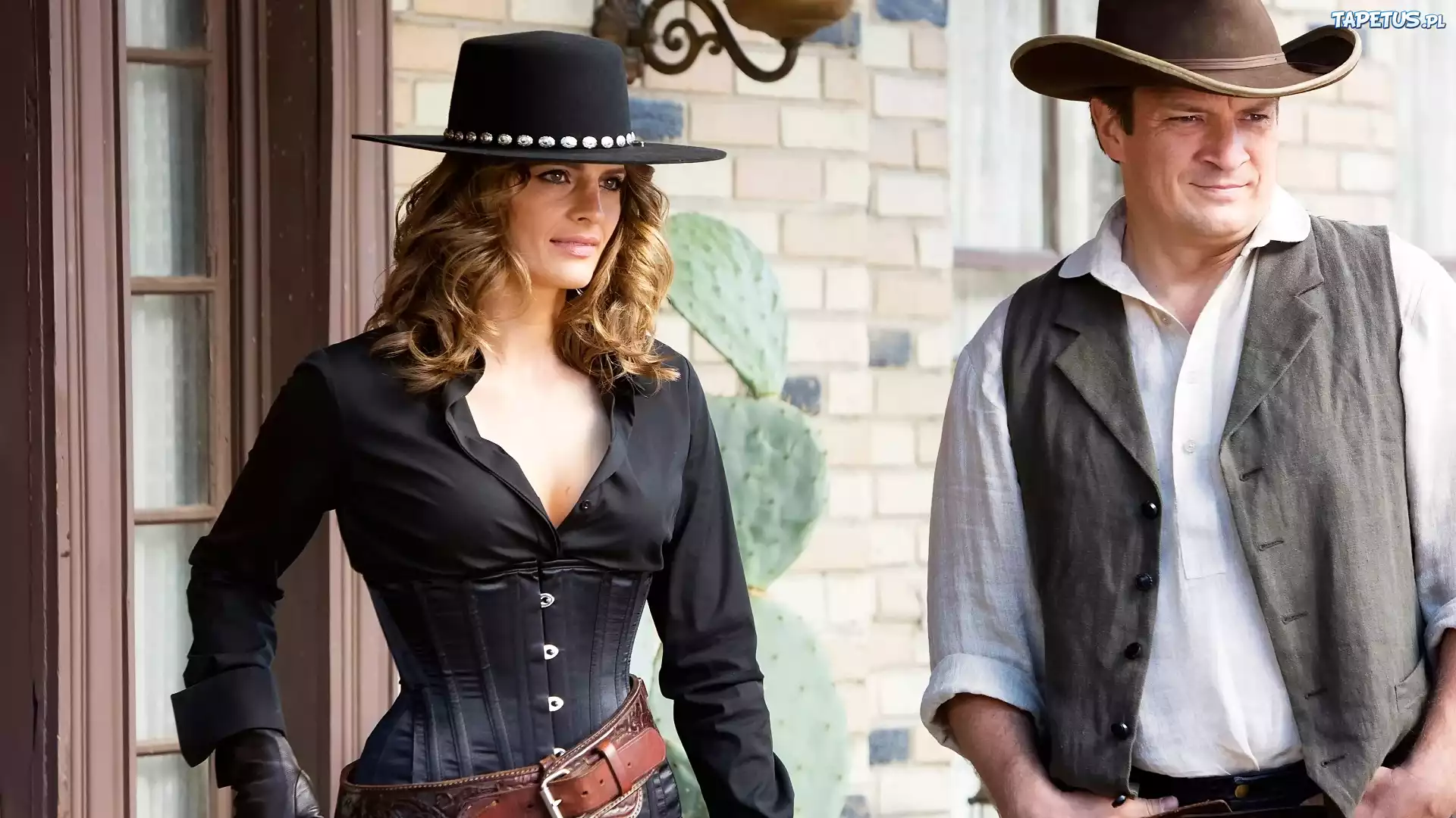 Serial, Castle, Stana Katic, Nathan Filion