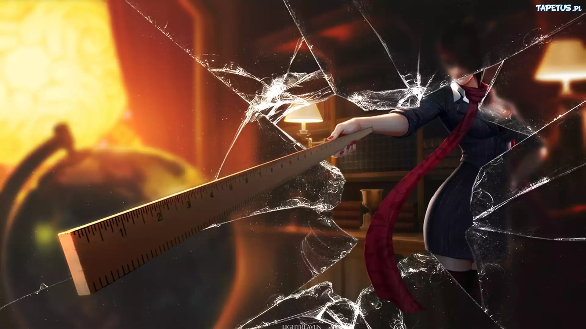 Fiora, Headmistress, League, Of, Legends, Pęknięty, Ekran