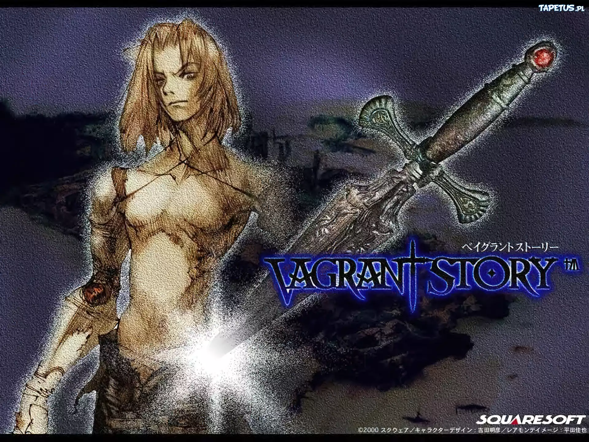 Vagrant Story, kobieta, miecz, fantasy