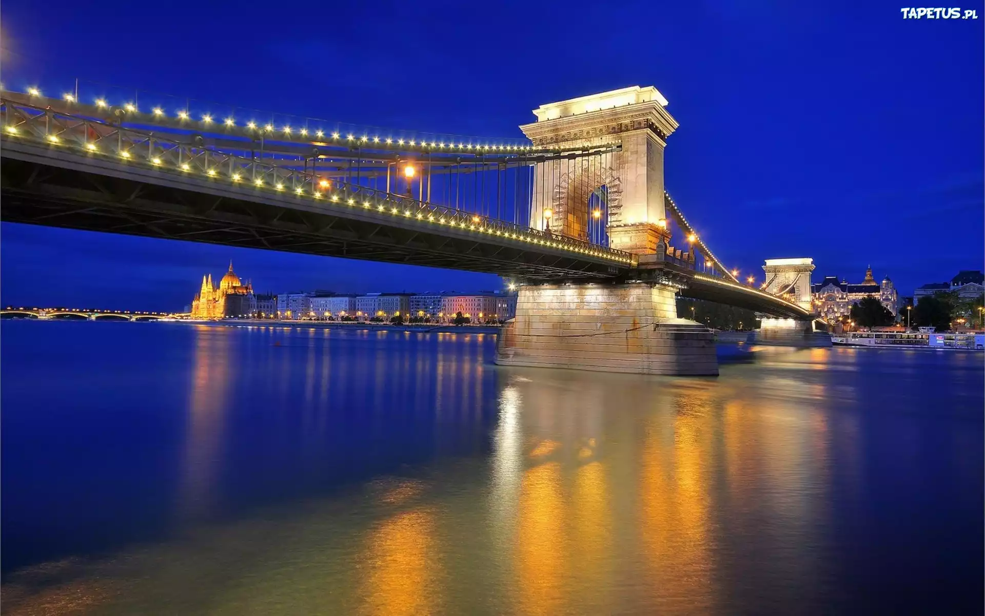 Most, Miasto nocą, Budapeszt