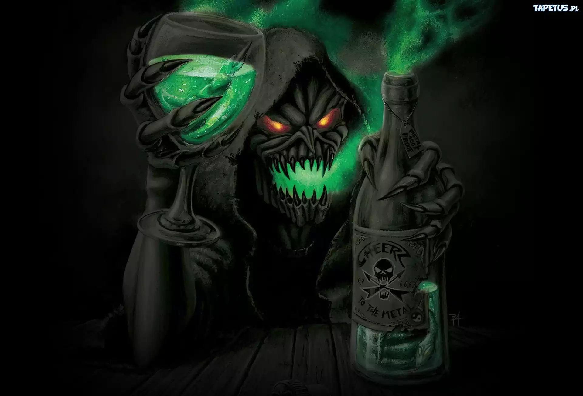 Gamma Ray, Potwór, Butelka, Kieliszek