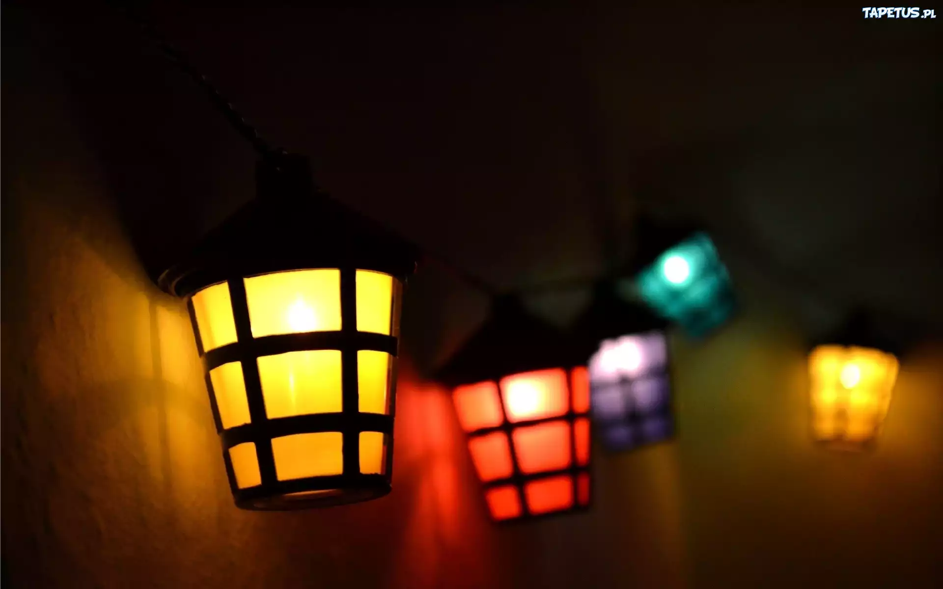 Wielokolorowe, Światła, Lampy