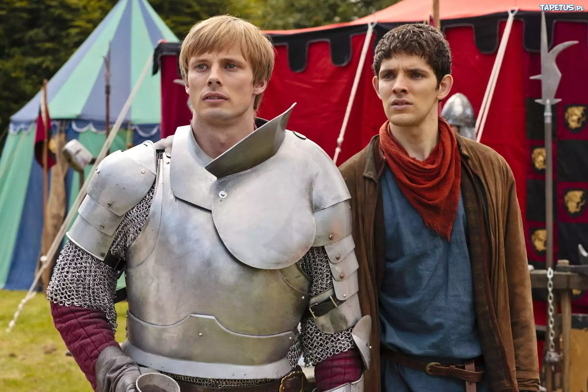 Przygody, Merlina, Serial, Aktorzy, Merlin, Artur, Colin Morgan, Bradley James