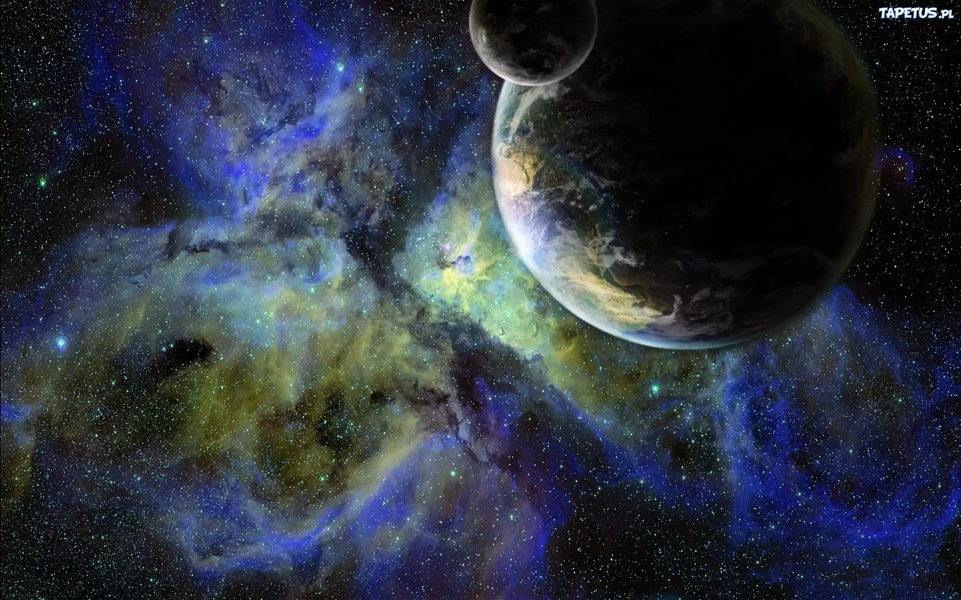 Kosmos, Planeta, Ziemia, Gwiazdy, Galaktyka