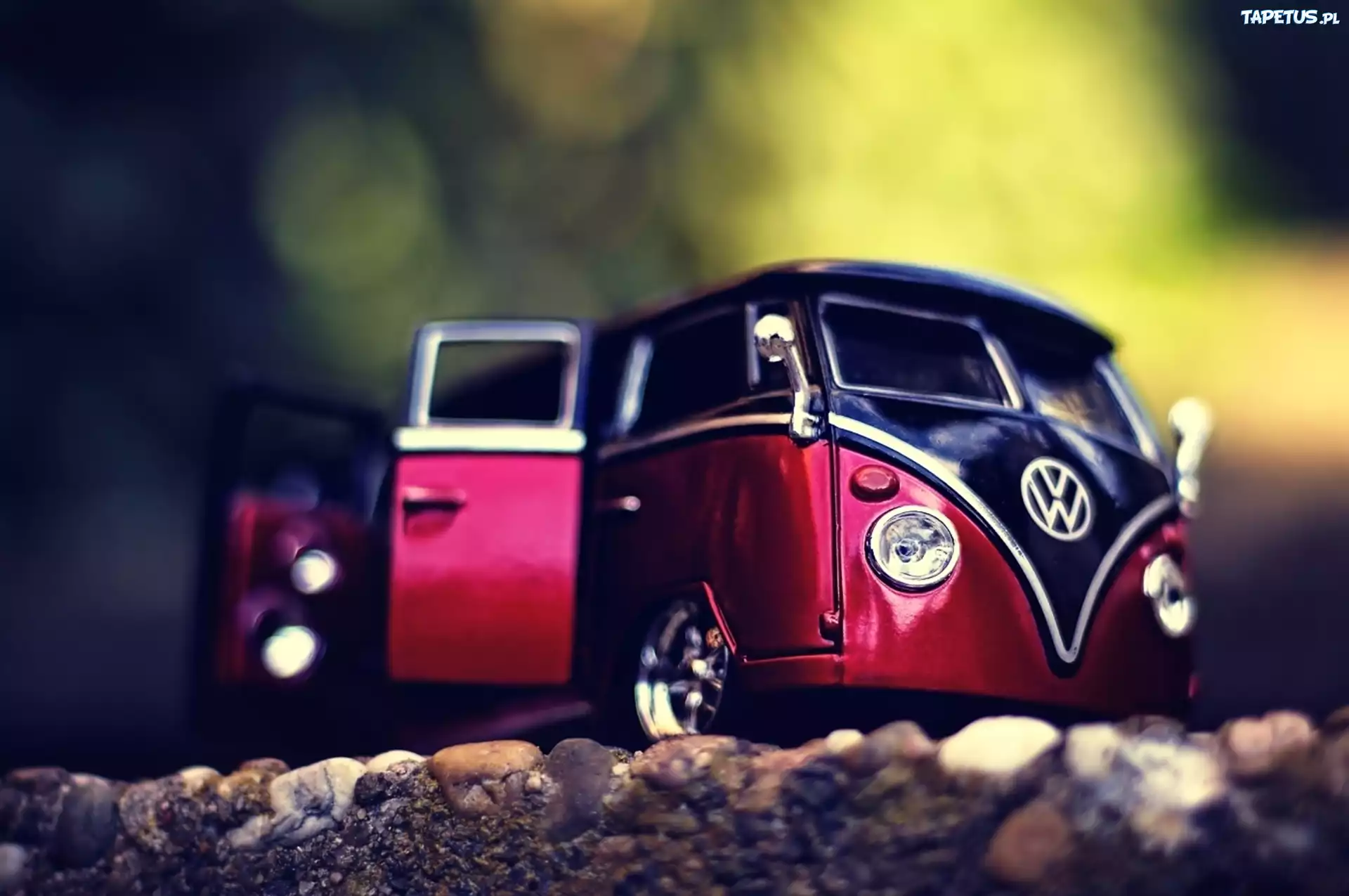 Kamienie, Zabawka, Czerwony, Volkswagen