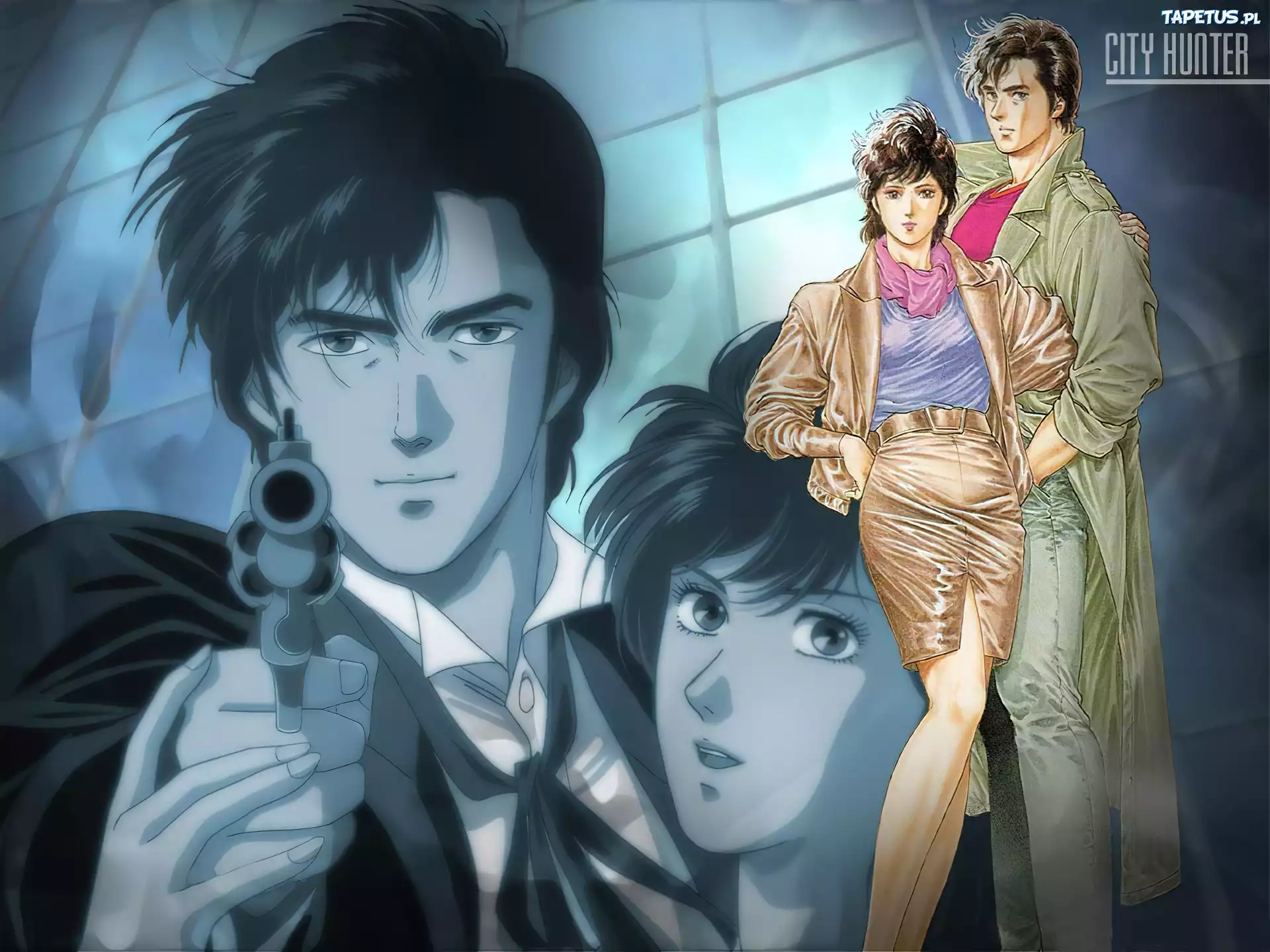 City Hunter, postacie, kobieta, mężczyzna, pistolet
