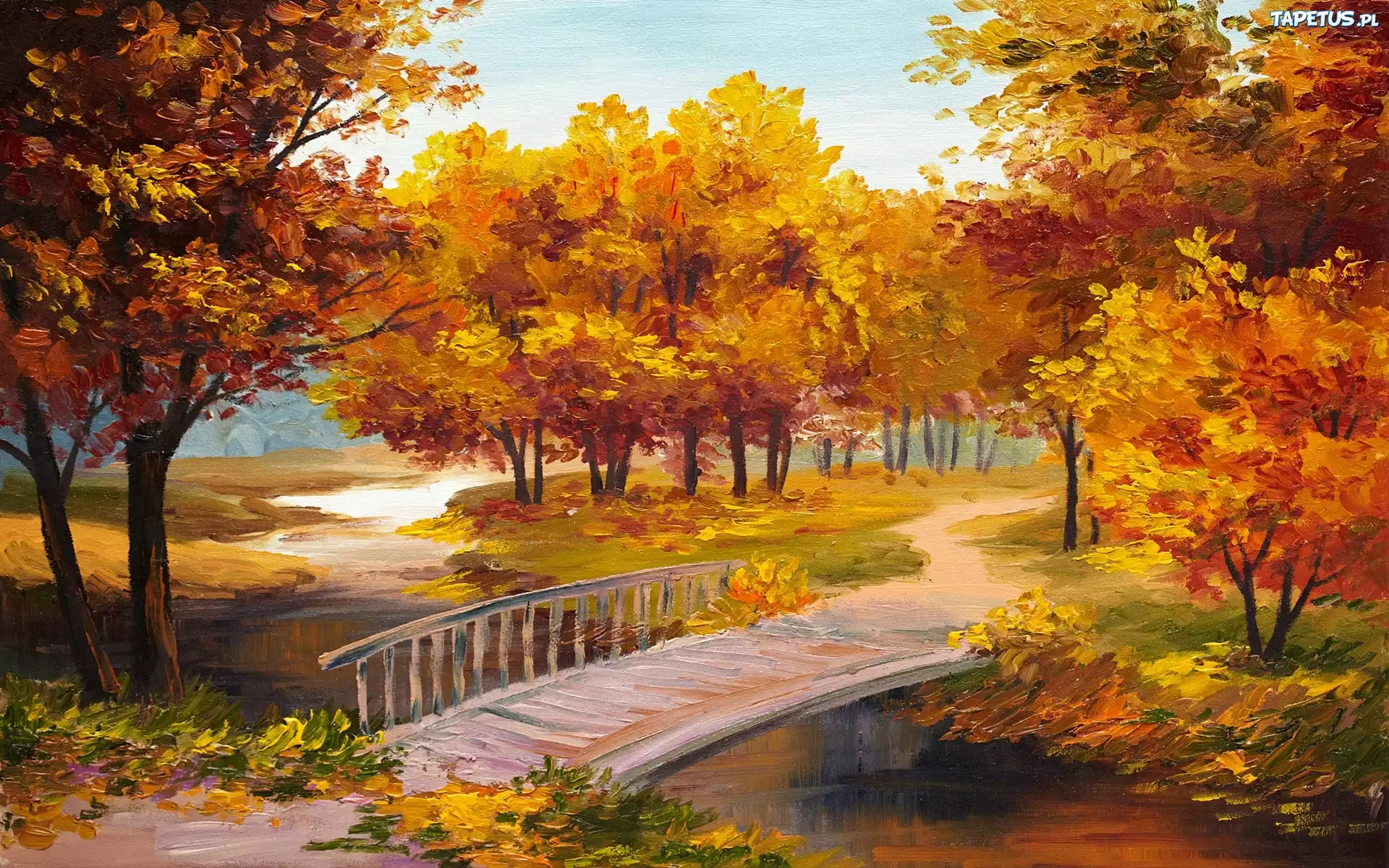 Malarstwo, Obraz, Park