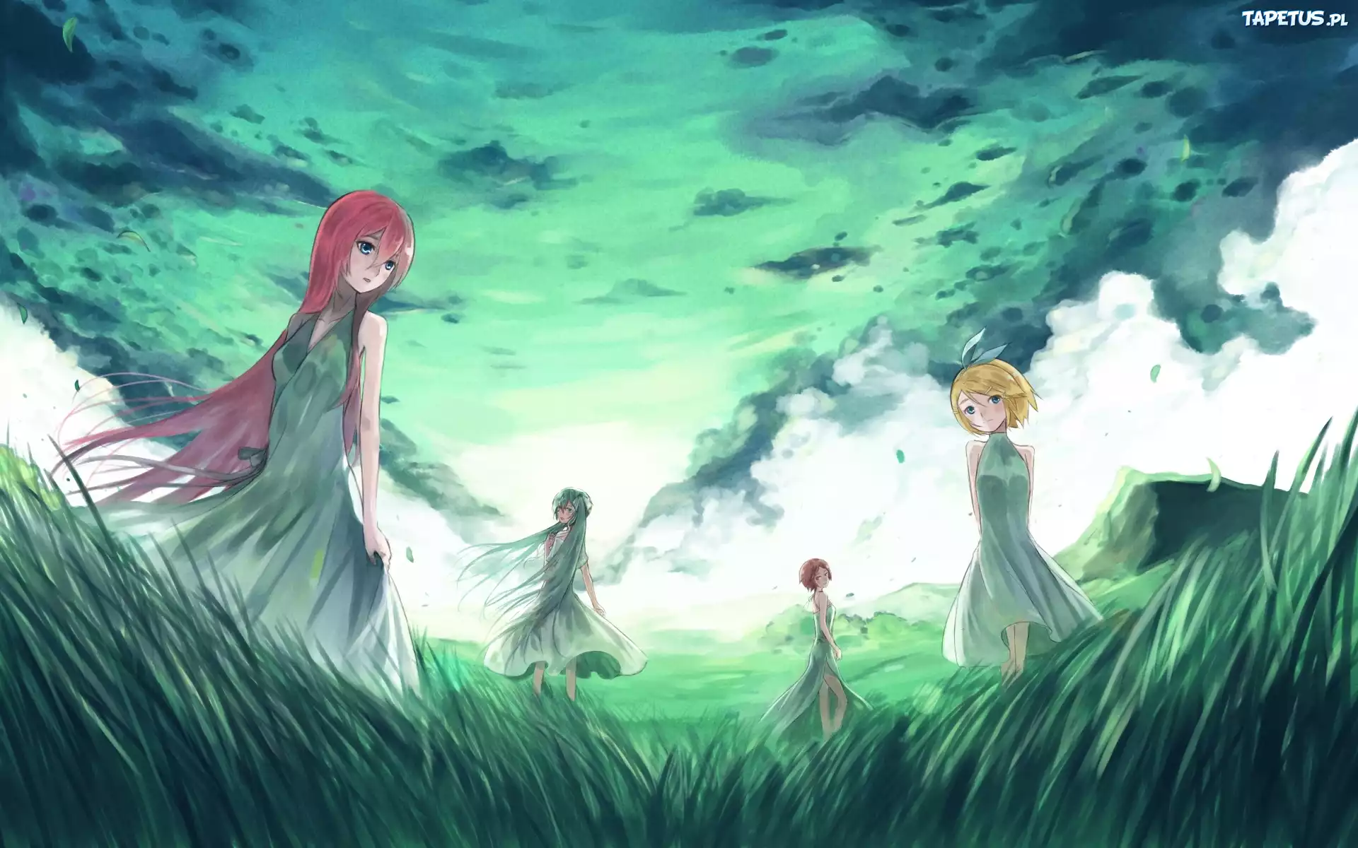 Vocaloid, Megurine Luka, Hatsune Miku, MEIKO, Kagamine Rin
